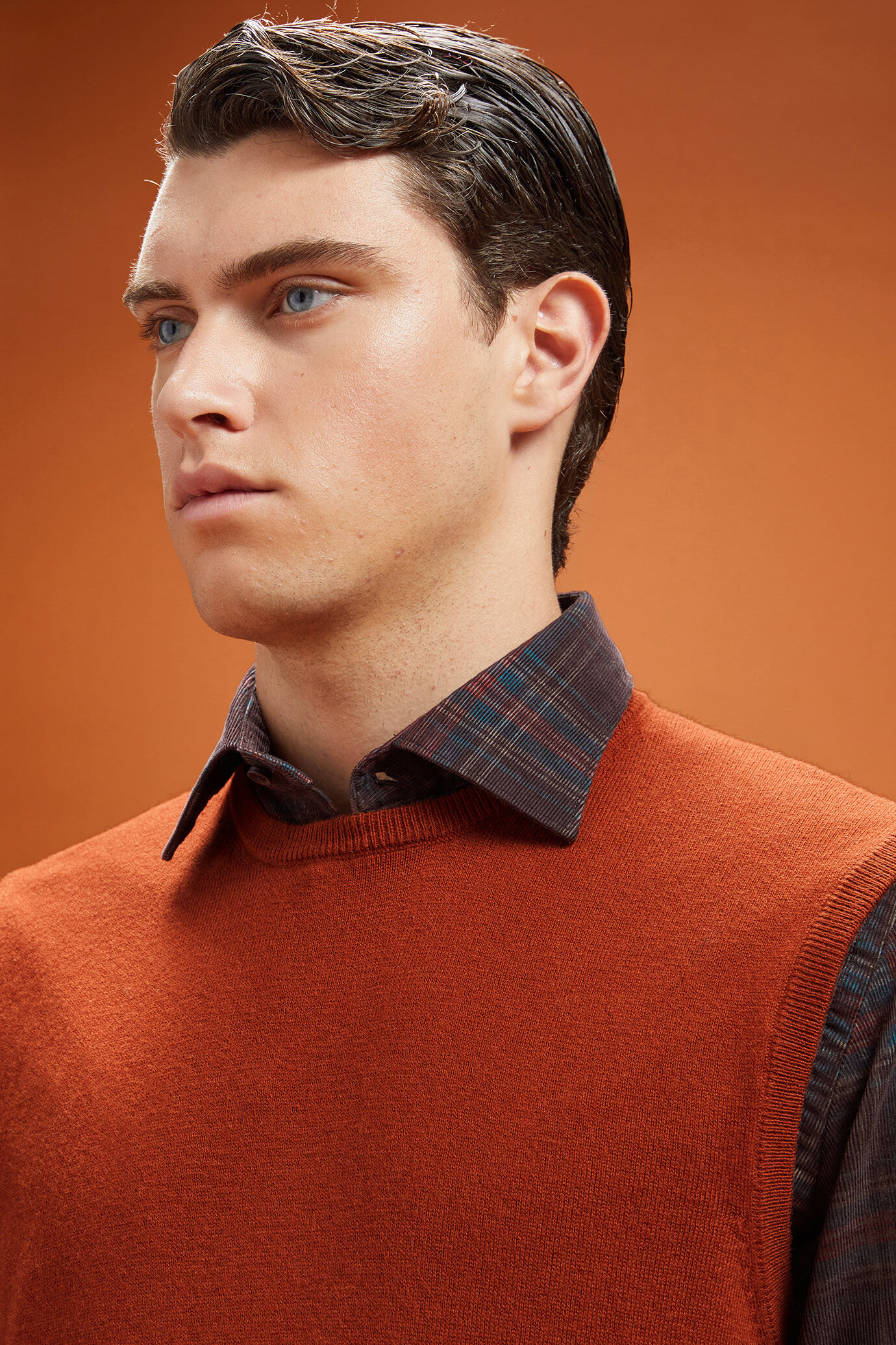 Gilet uomo girocollo lana e cotone regular fit image number 3