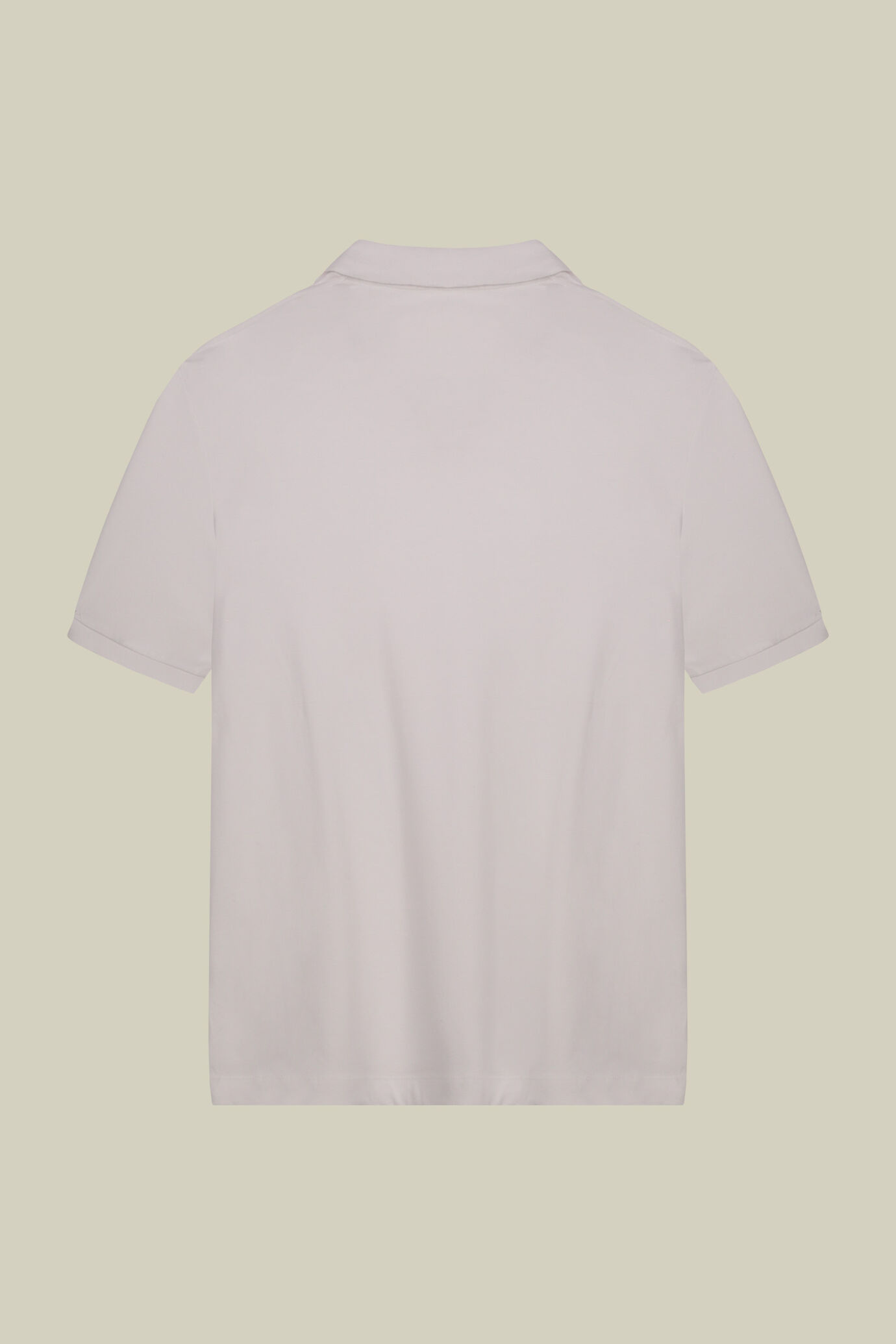 Men's short-sleeved 100% organic cotton polo shirt with derby collar image number 5