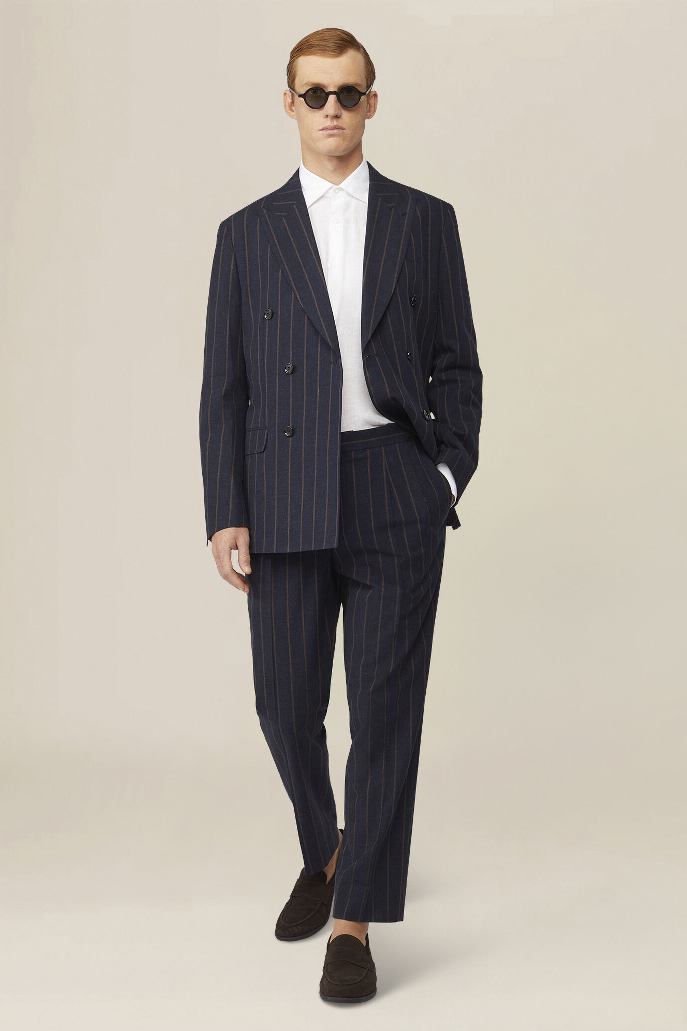 Pantalone uomo gessato regular fit image number 0