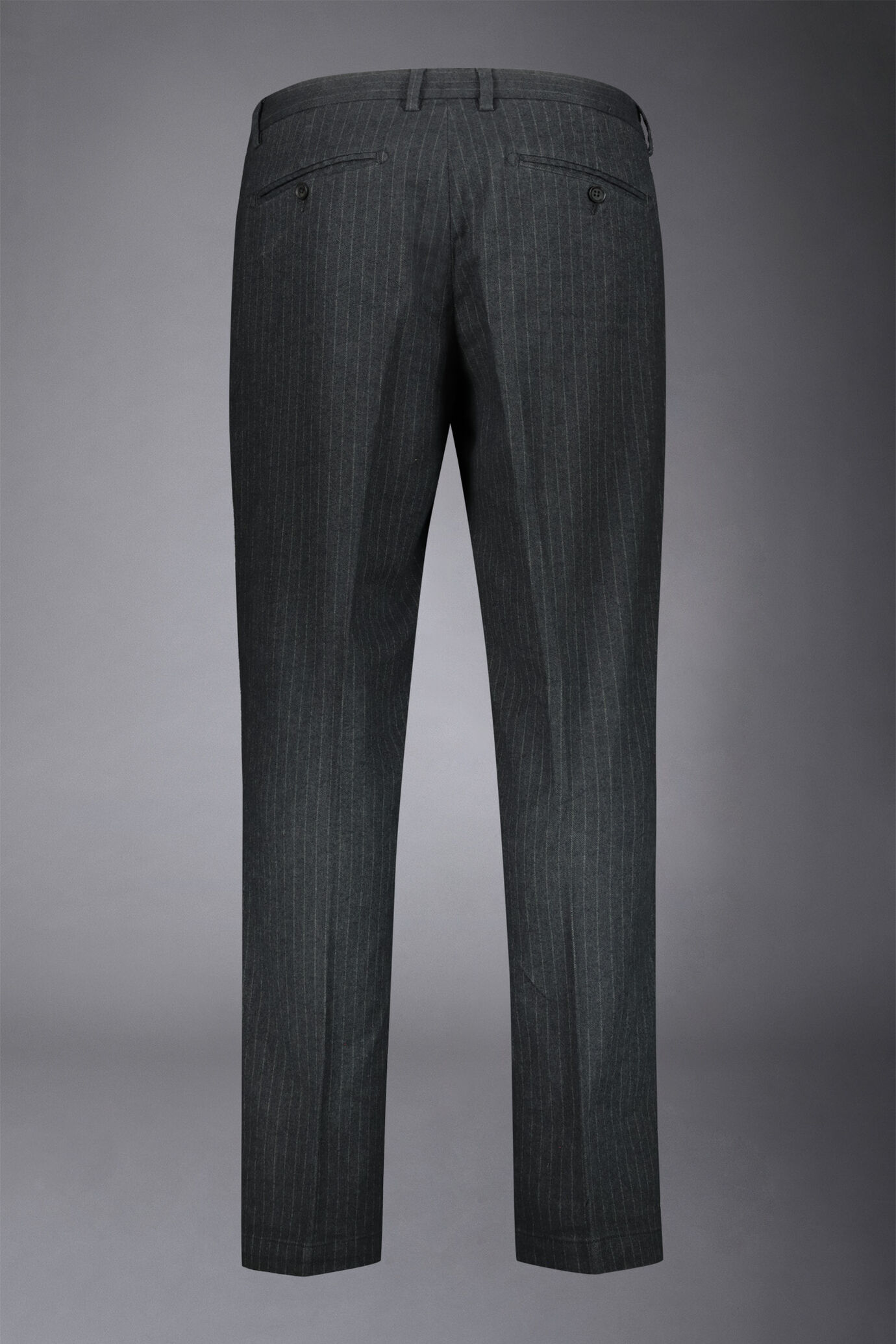 Men's chino pants woven cotton hand wool pinstripe comfort fit image number 5