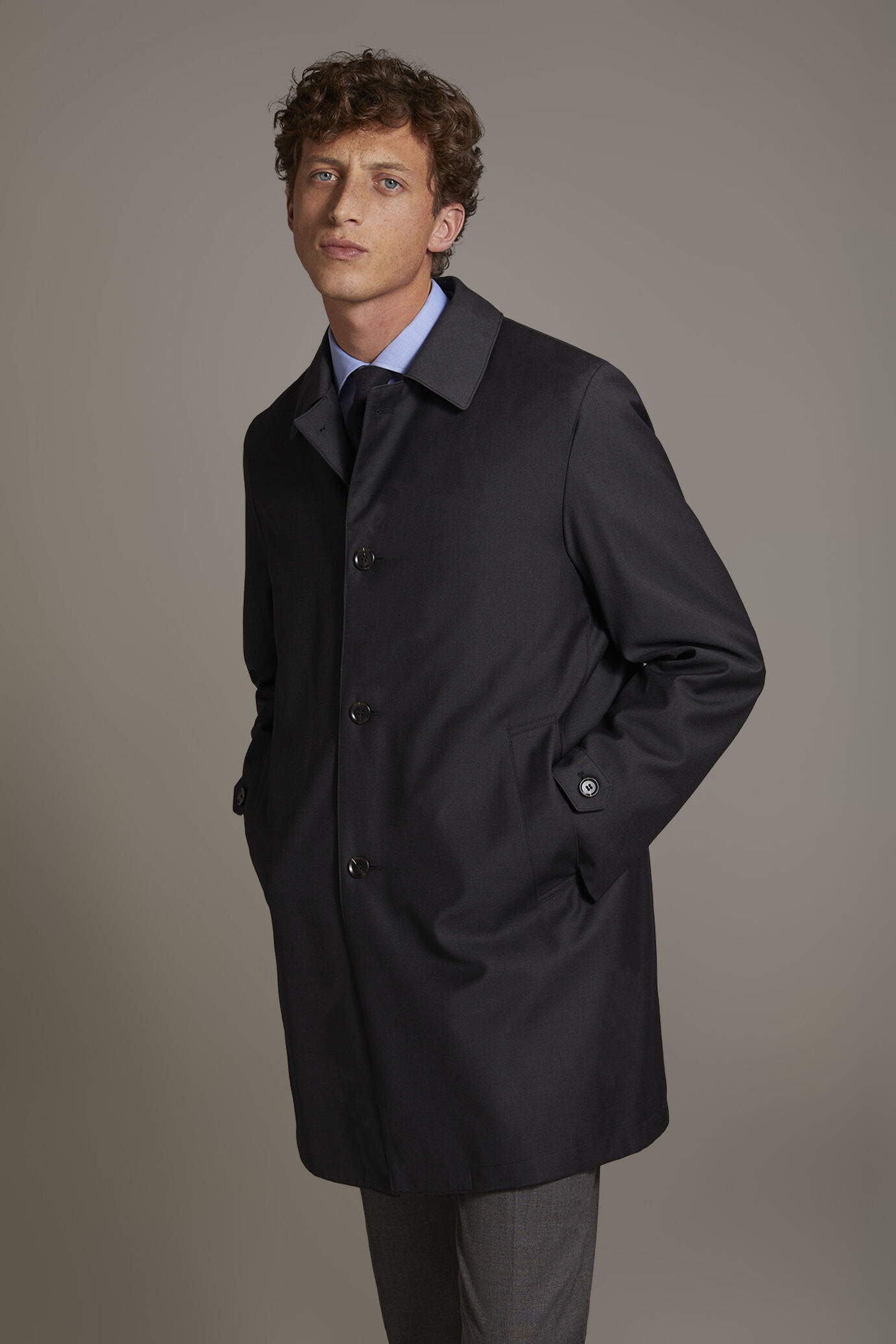 Cappotto imbottito tessuto twill image number 2