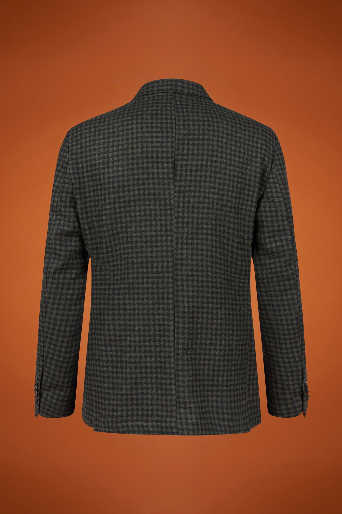 Veste classique à simple boutonnage en polylaine à petits carreaux, coupe classique image number 5
