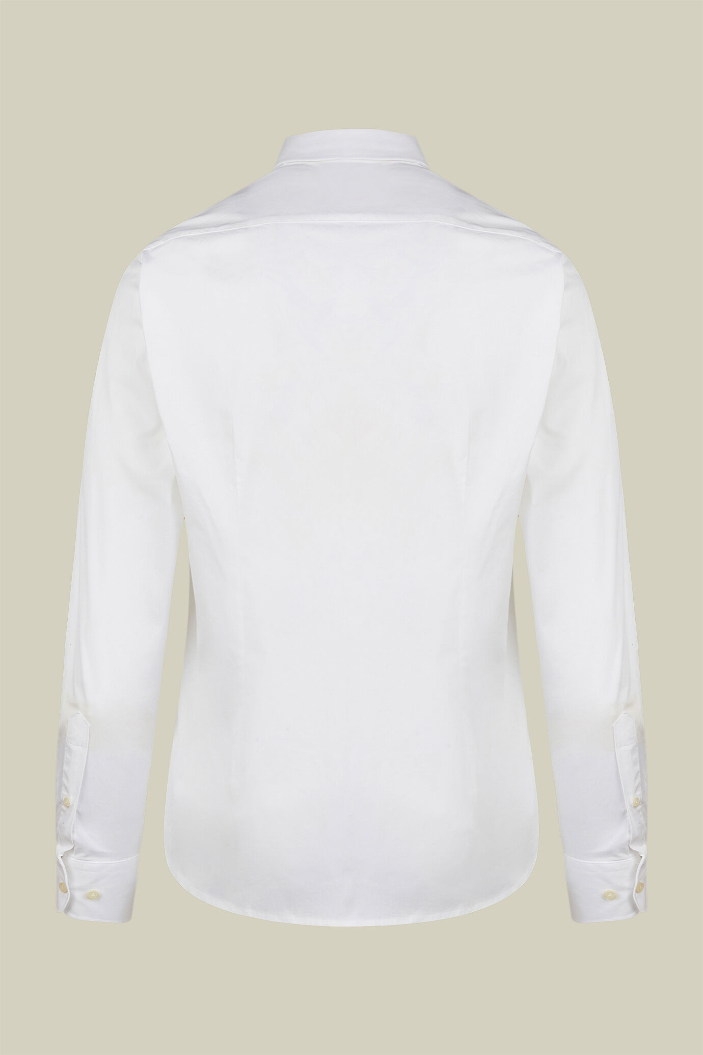 Camicia classica collo francese uomo tinta unita fiammato image number 5