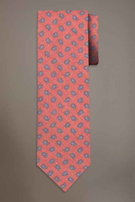 Cravatta misto lino uomo fantasia