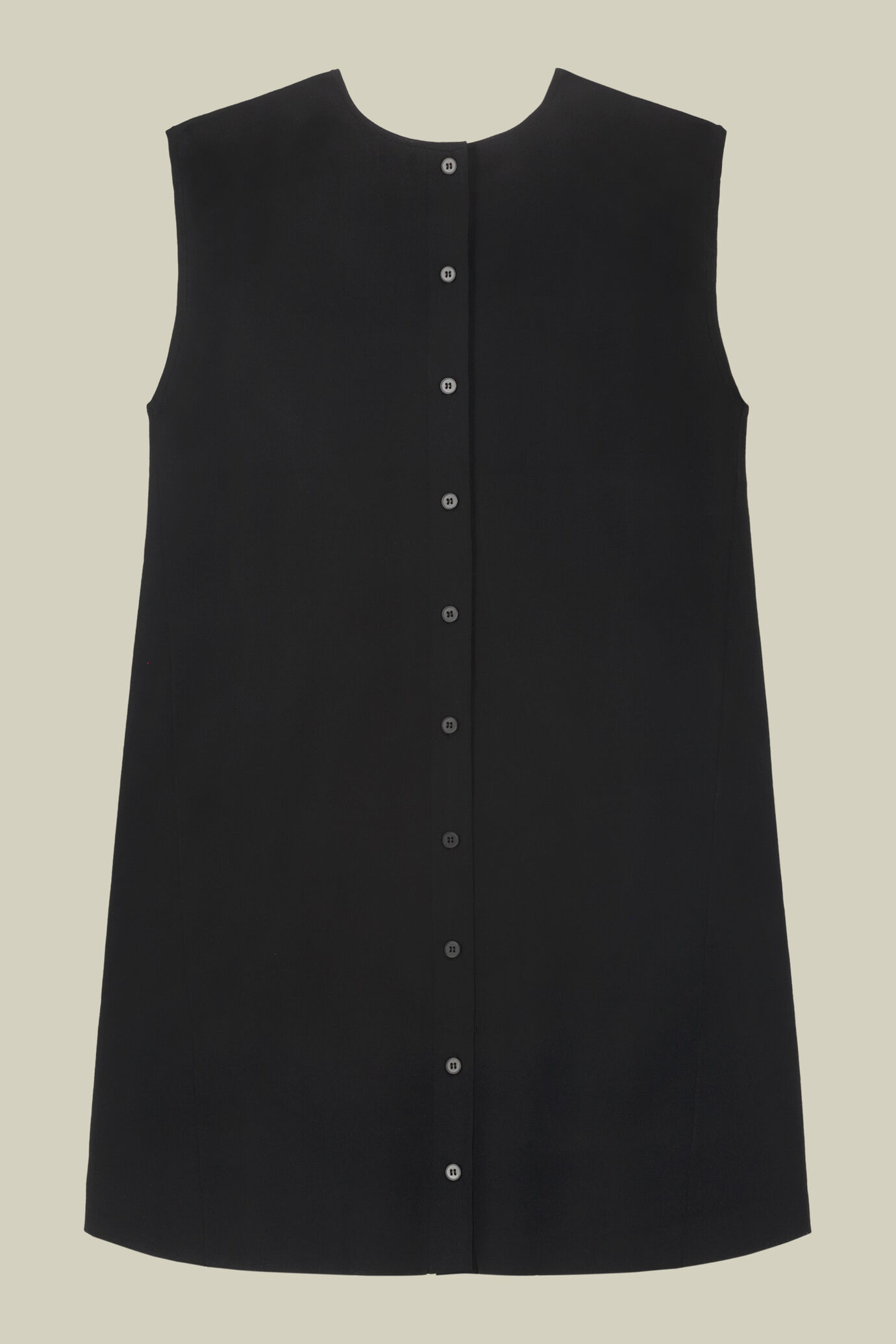 &Auml;rmelloses Strickkleid f&uuml;r Damen mit Knopfleiste auf dem R&uuml;cken image number 5