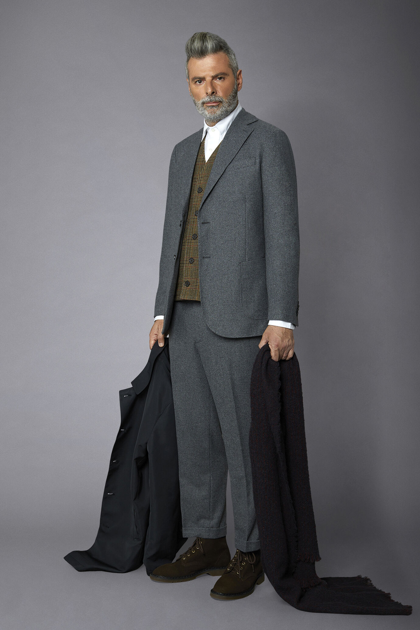 Men's single-breasted wool-blend regular fit jacket image number 1