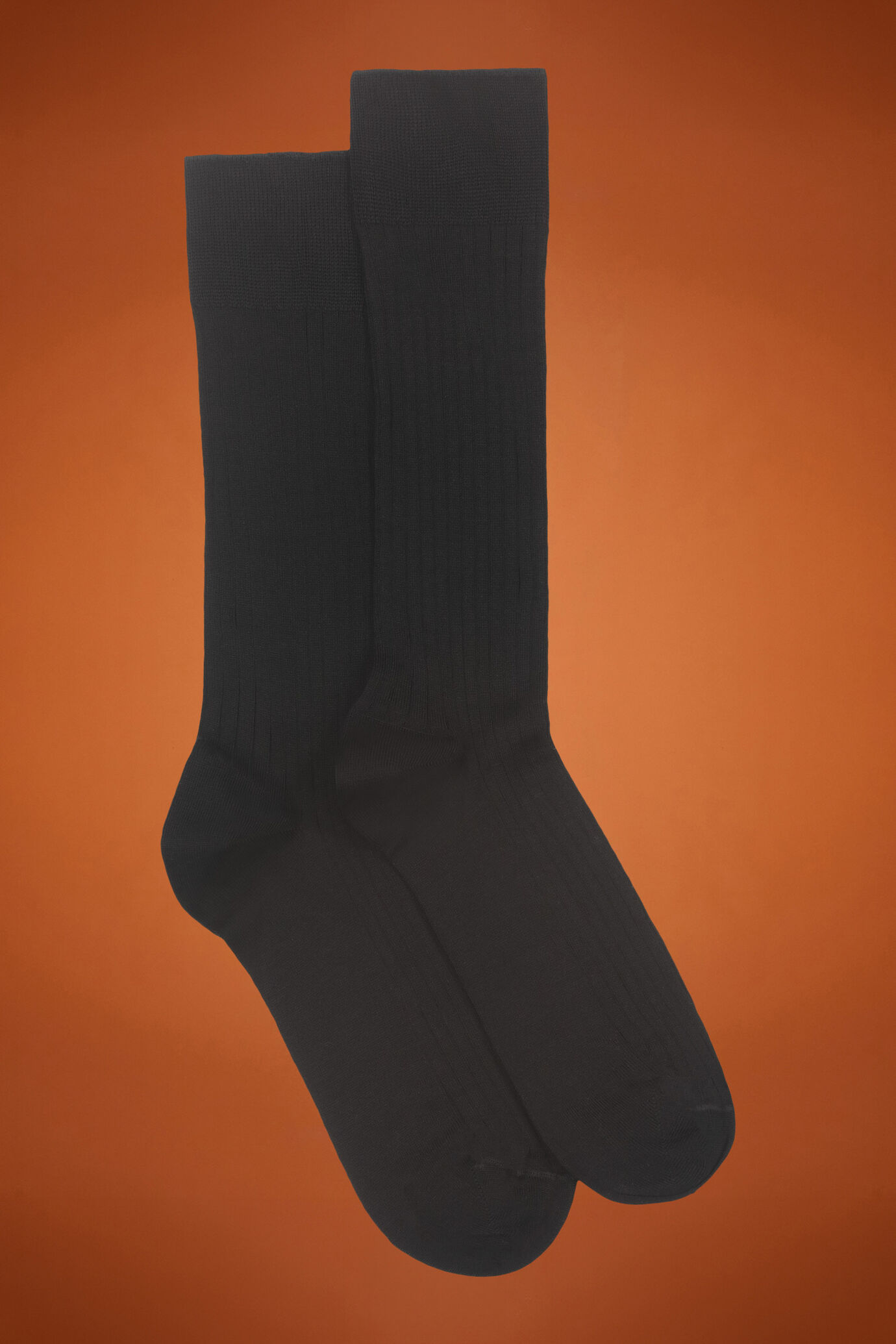 Women's plain ribbed socks, made in Italy