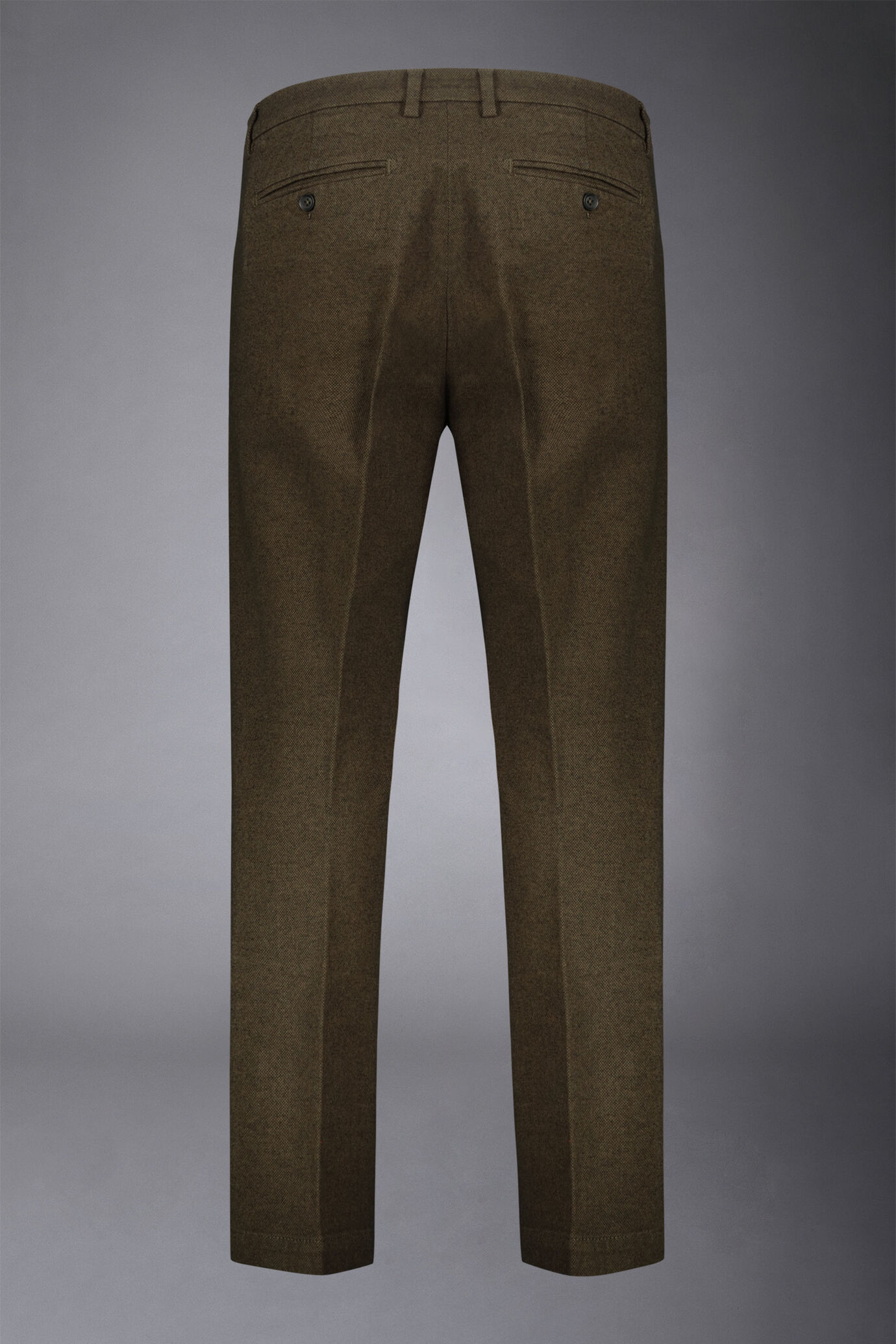 Pantalone chino uomo tessuto in cotone mano lana armaturato image number 5