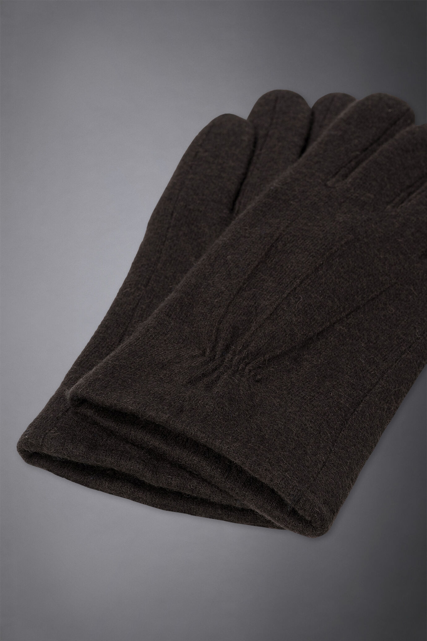 Men's solid coloured boiled wool glove with inner fleece image number 1