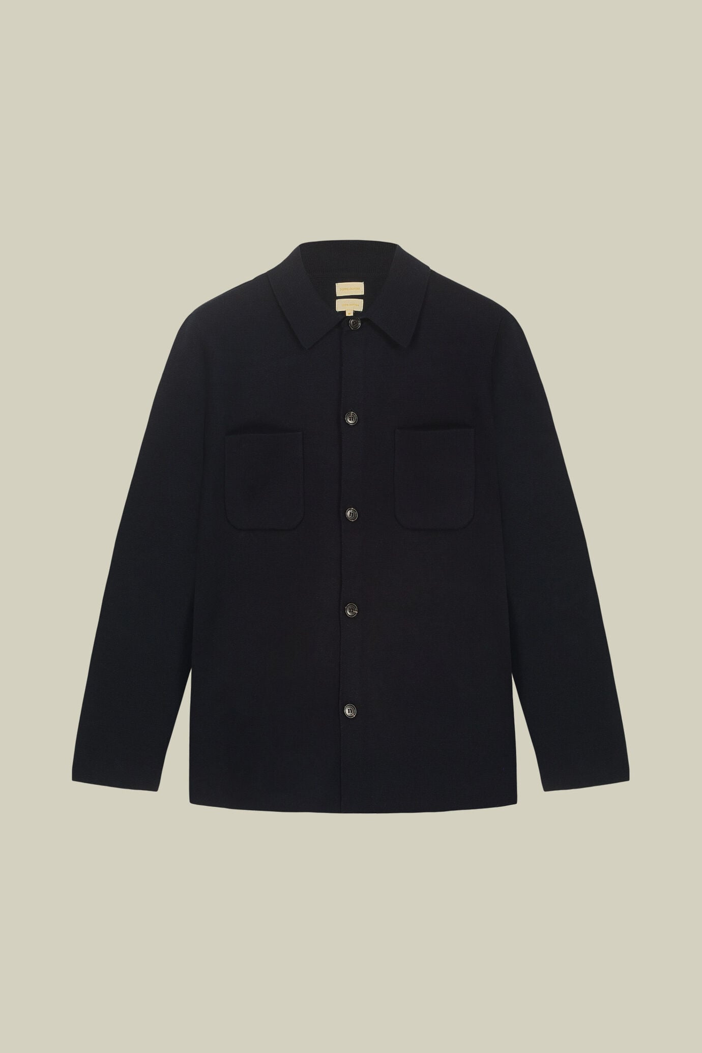 Giacca uomo in maglia Punto Milano con tasche a toppa regular fit