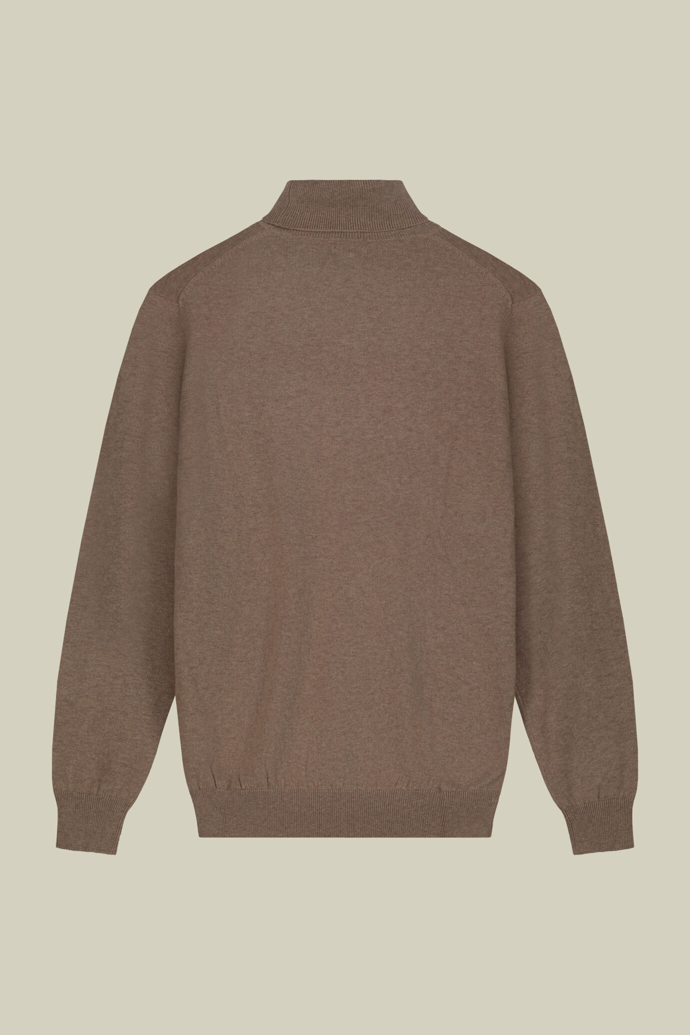 Pull homme à col montant en laine et coton coupe classique image number 5