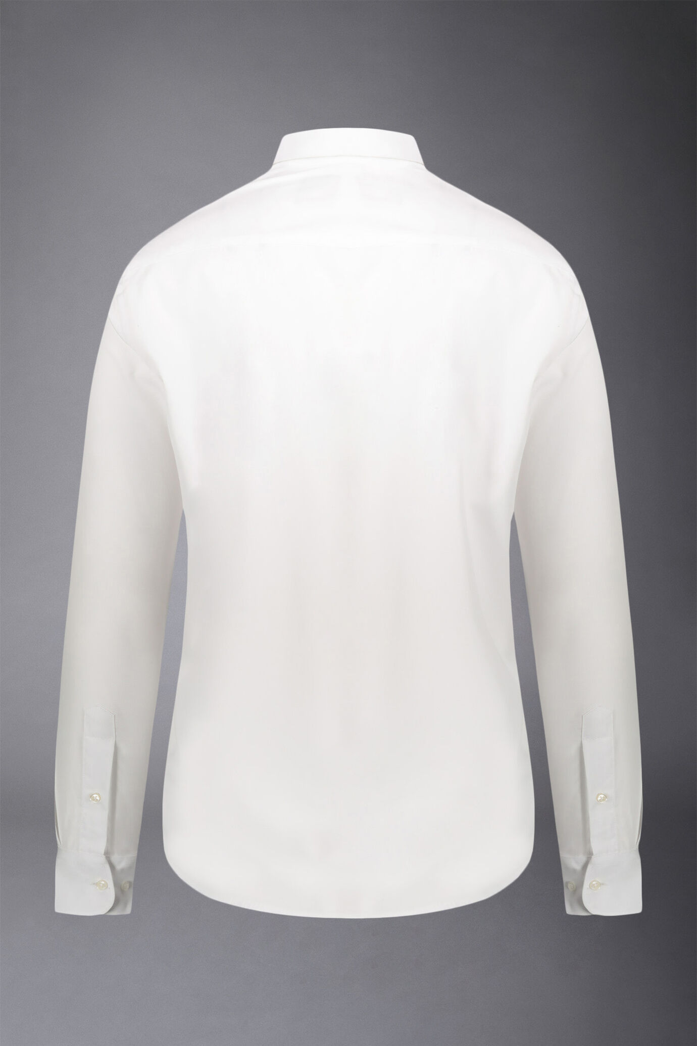 Klassisches unifarbenes Herrenhemd mit französischem Kragen image number 5
