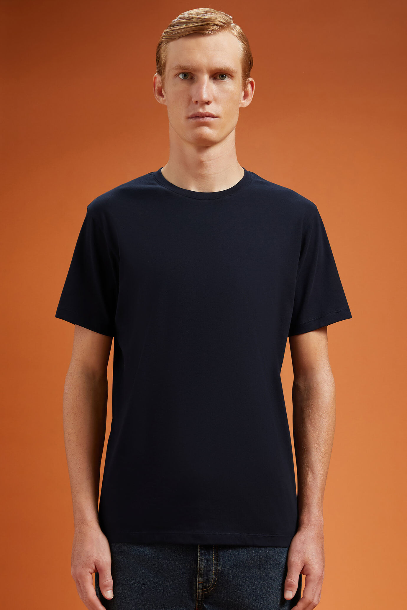 T-Shirt uomo girocollo 100% cotone con maniche corte regular fit image number 0