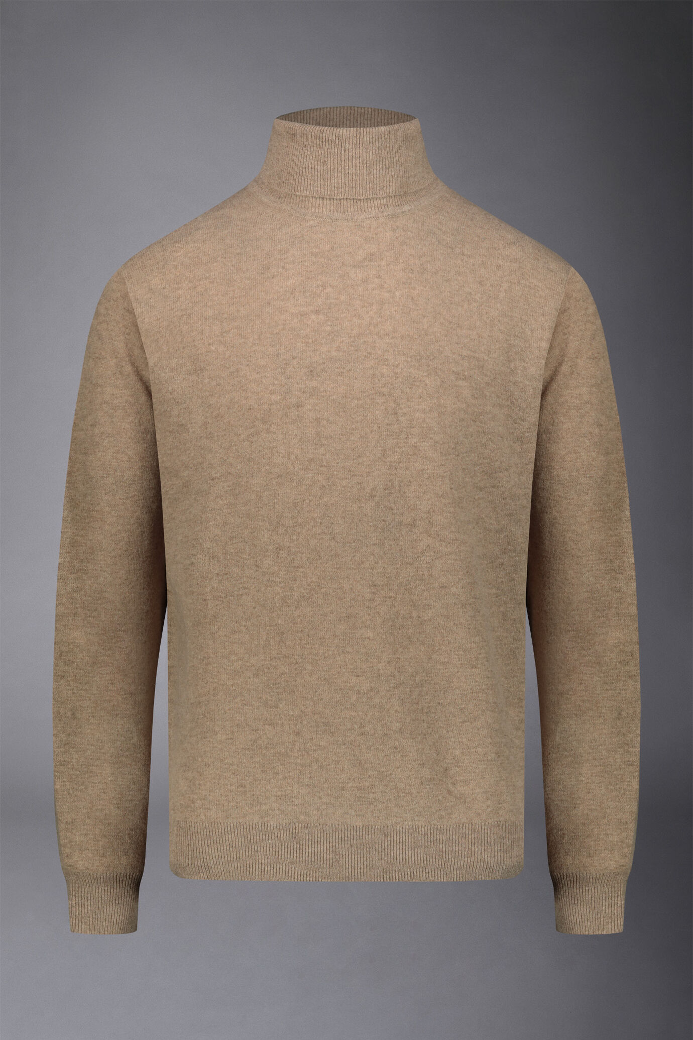 Hochgeschlossener Pullover aus Lammwollmischung regular fit image number 4