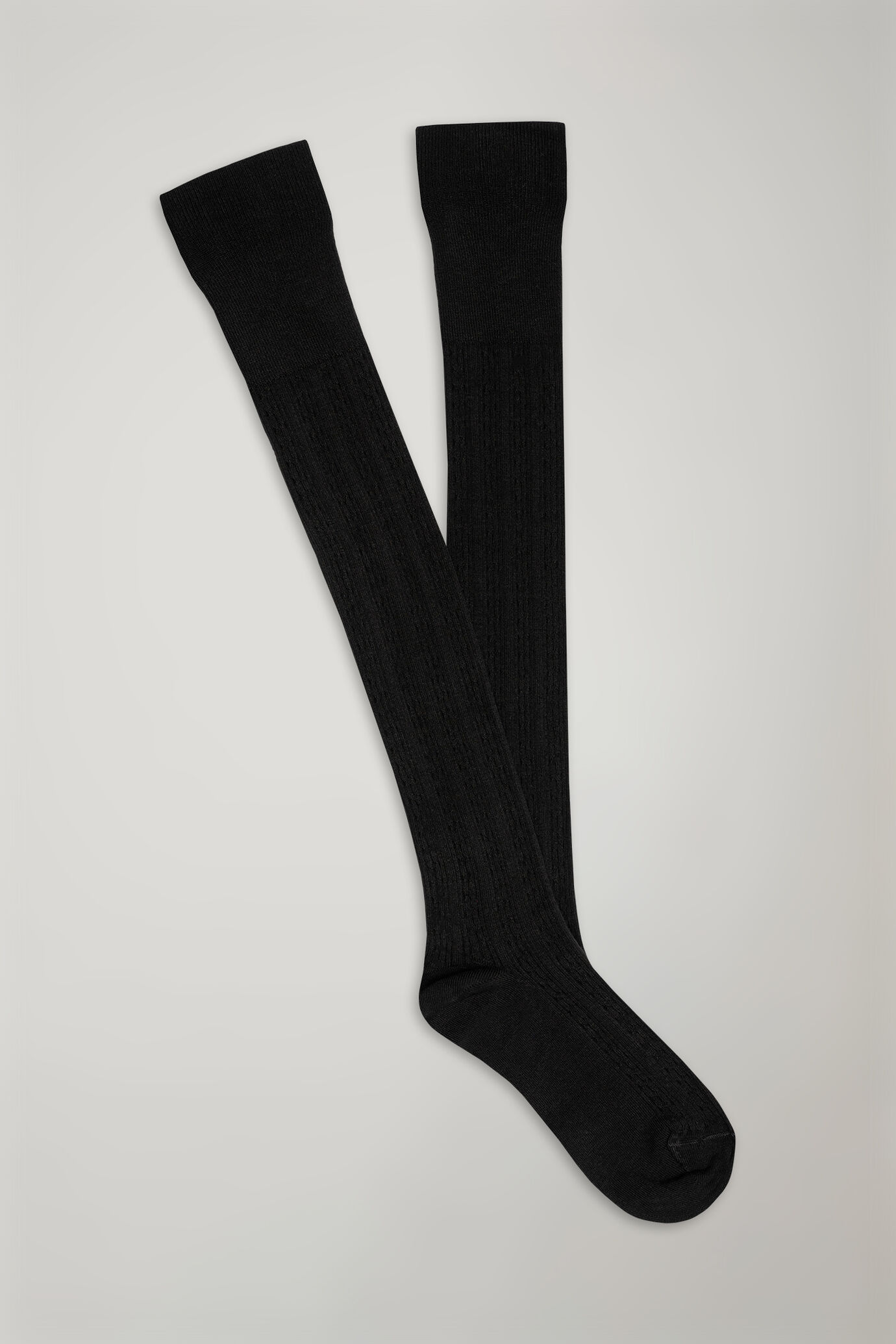 Calza parigina donna made in Italy in misto cotone in maglia image number 0