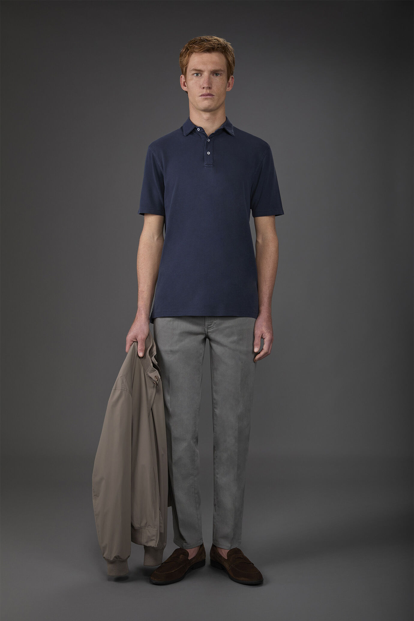 Kurzarm-Poloshirt für Herren aus 100% Piqué-Baumwolle image number 1