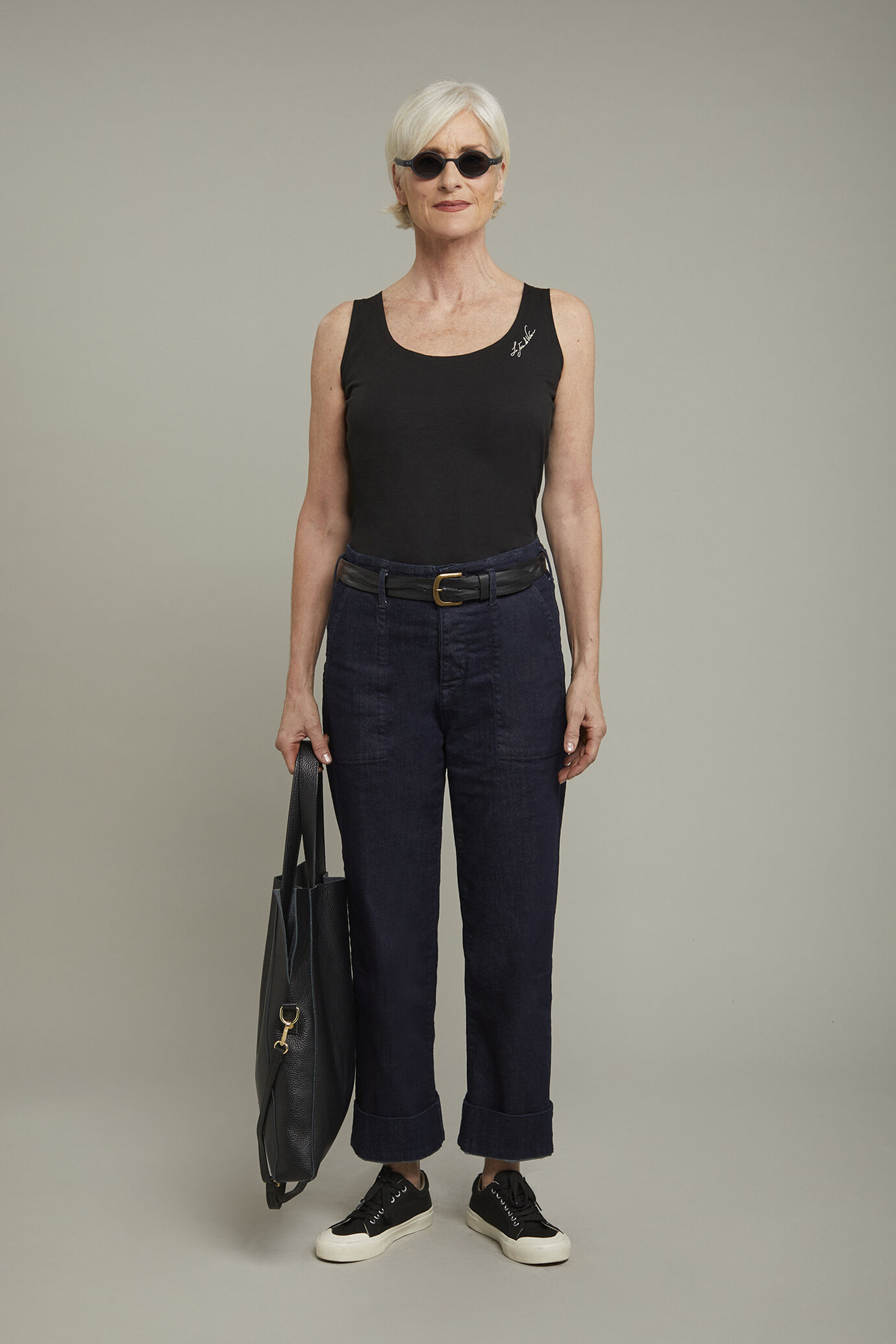 Women’s 100% cotton tank top regular fit image number 0