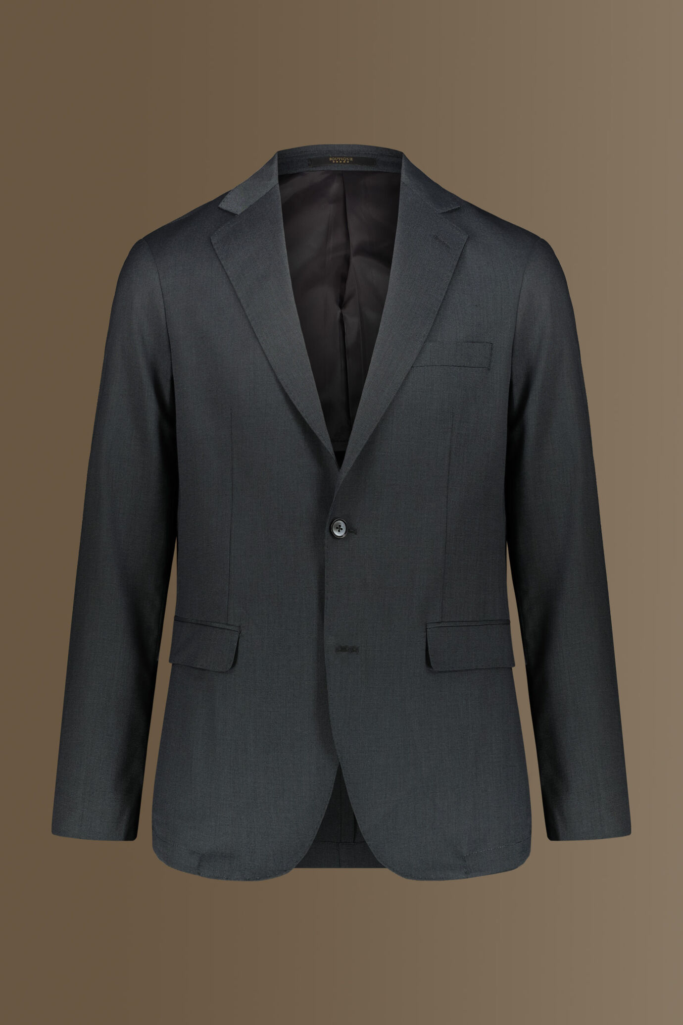 Abito uomo monopetto con pantalone senza pinces tessuto microfantasia image number 5