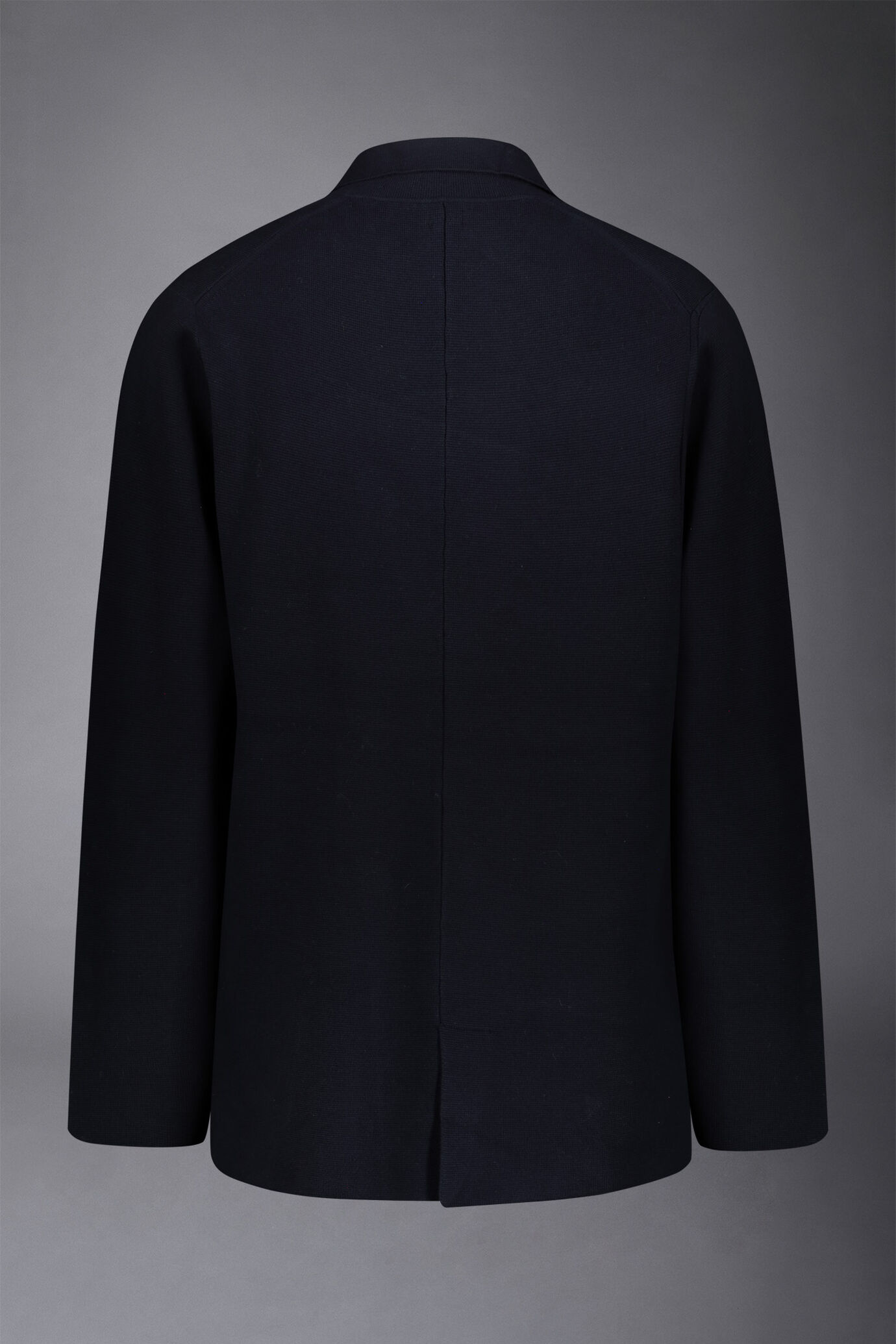 Cardigan genderless doppiopetto in misto cotone lavorato tipo jersey tinta unita regular fit image number 6