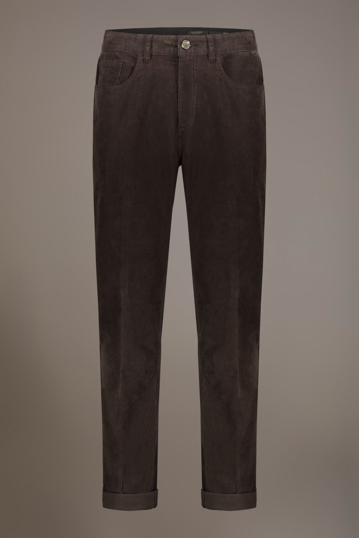 Pantalone 5 tasche regular fit tessuto velluto a coste image number 5