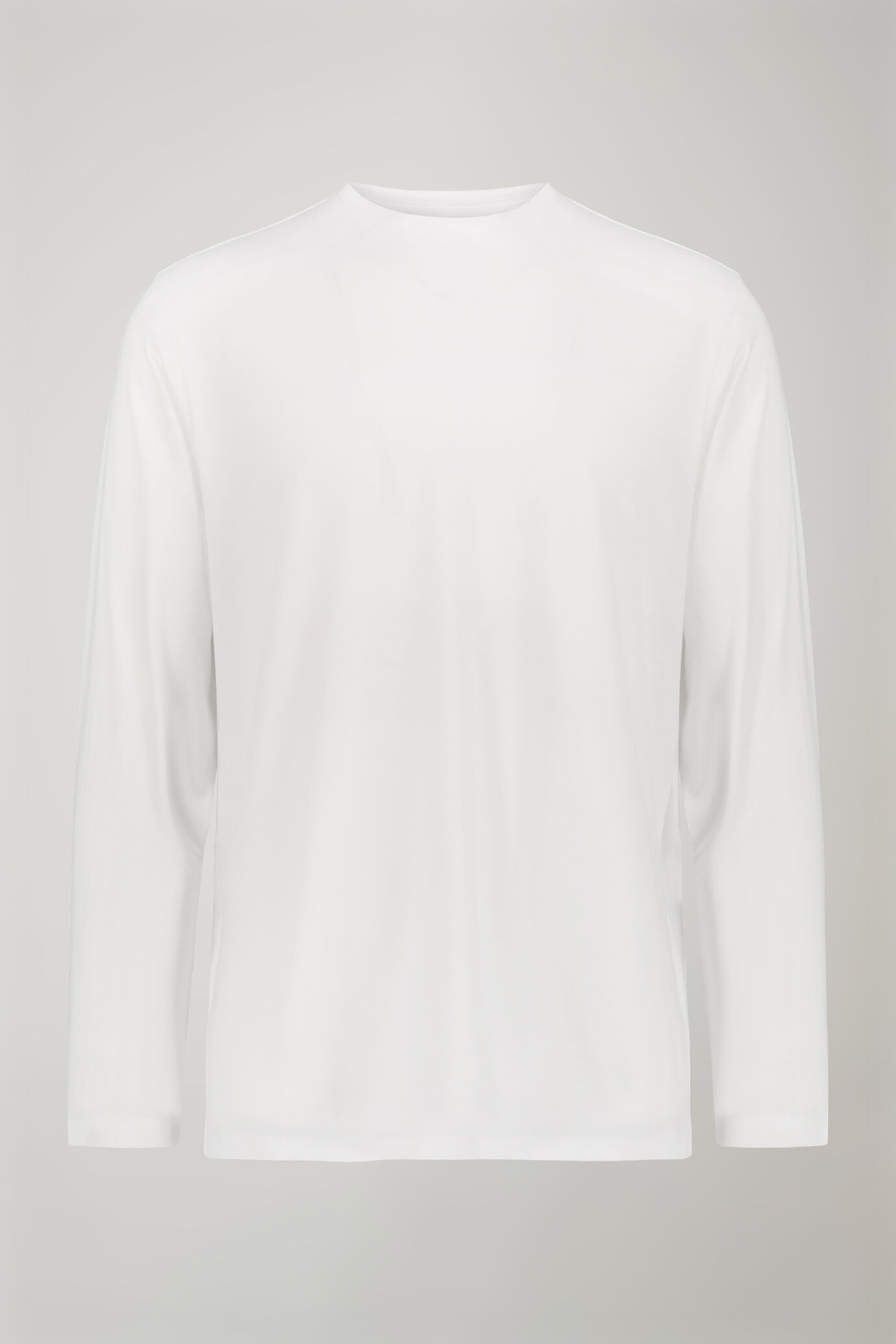 T-shirt homme à col rond et manches longues en 100 % coton coupe régulière image number 4