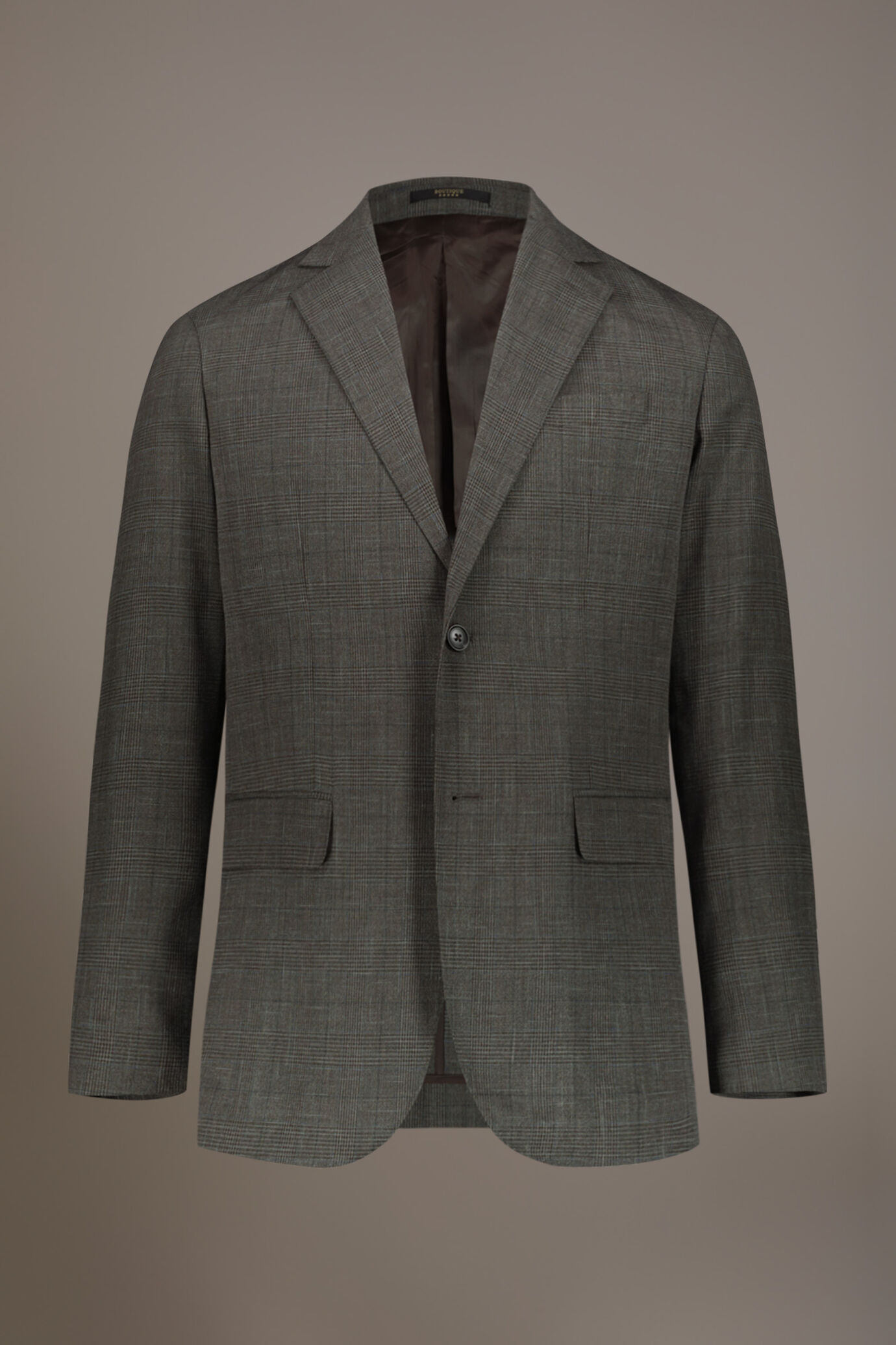 Regular fit single-breasted suit fabric prince of wales design image number 0