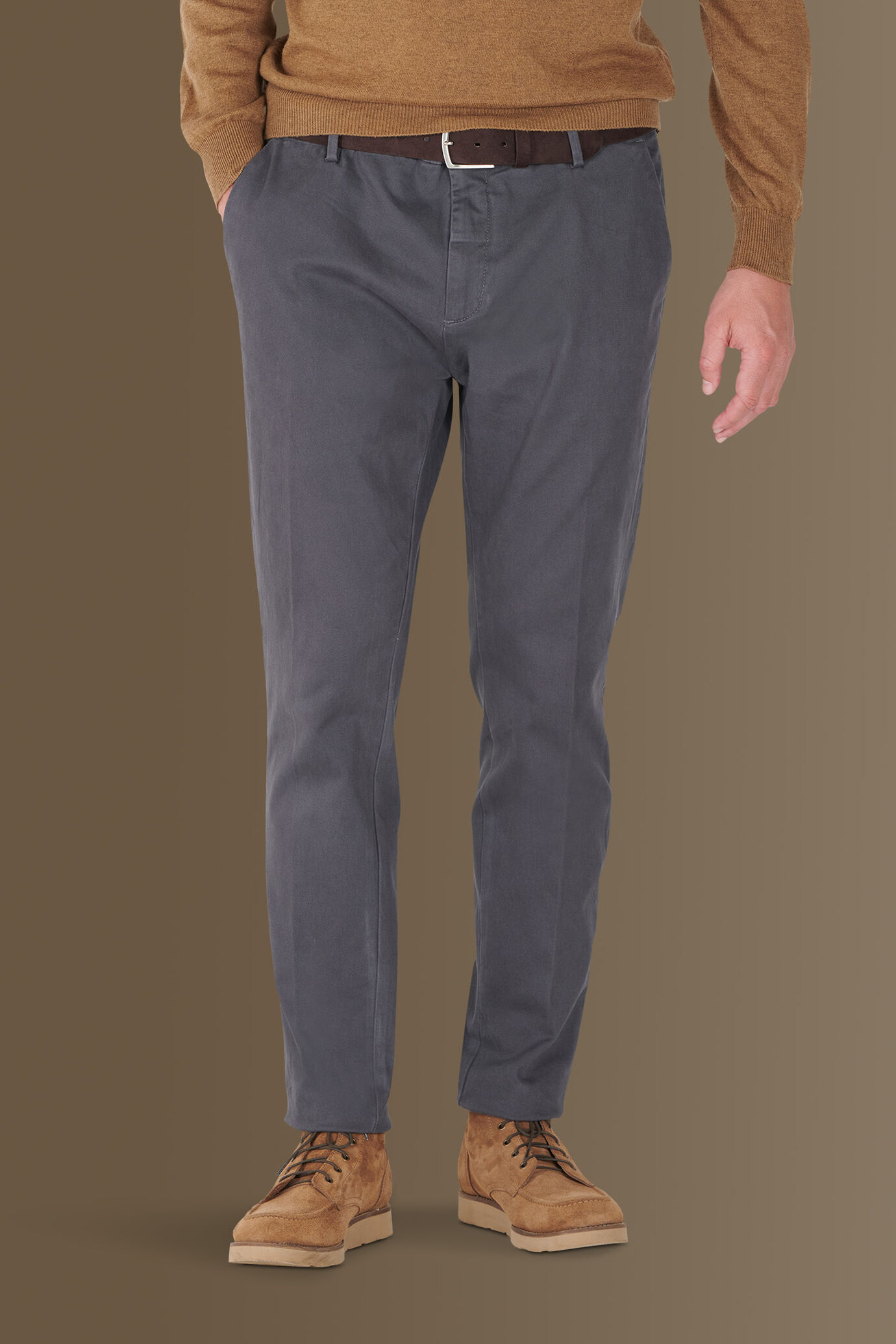 Classic chino trousers twill stretch construction image number 1