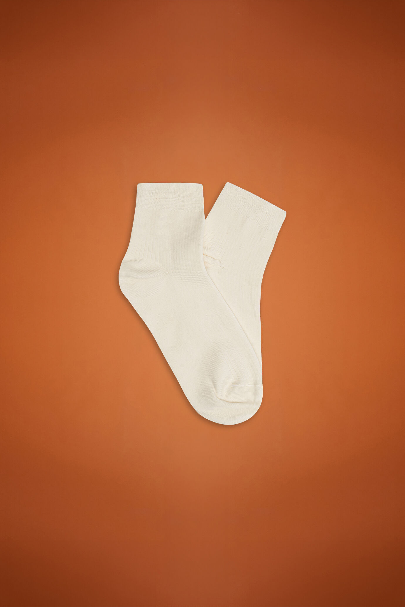 Women’s socks made in Italy in cotton blend solid color ribbed image number 0