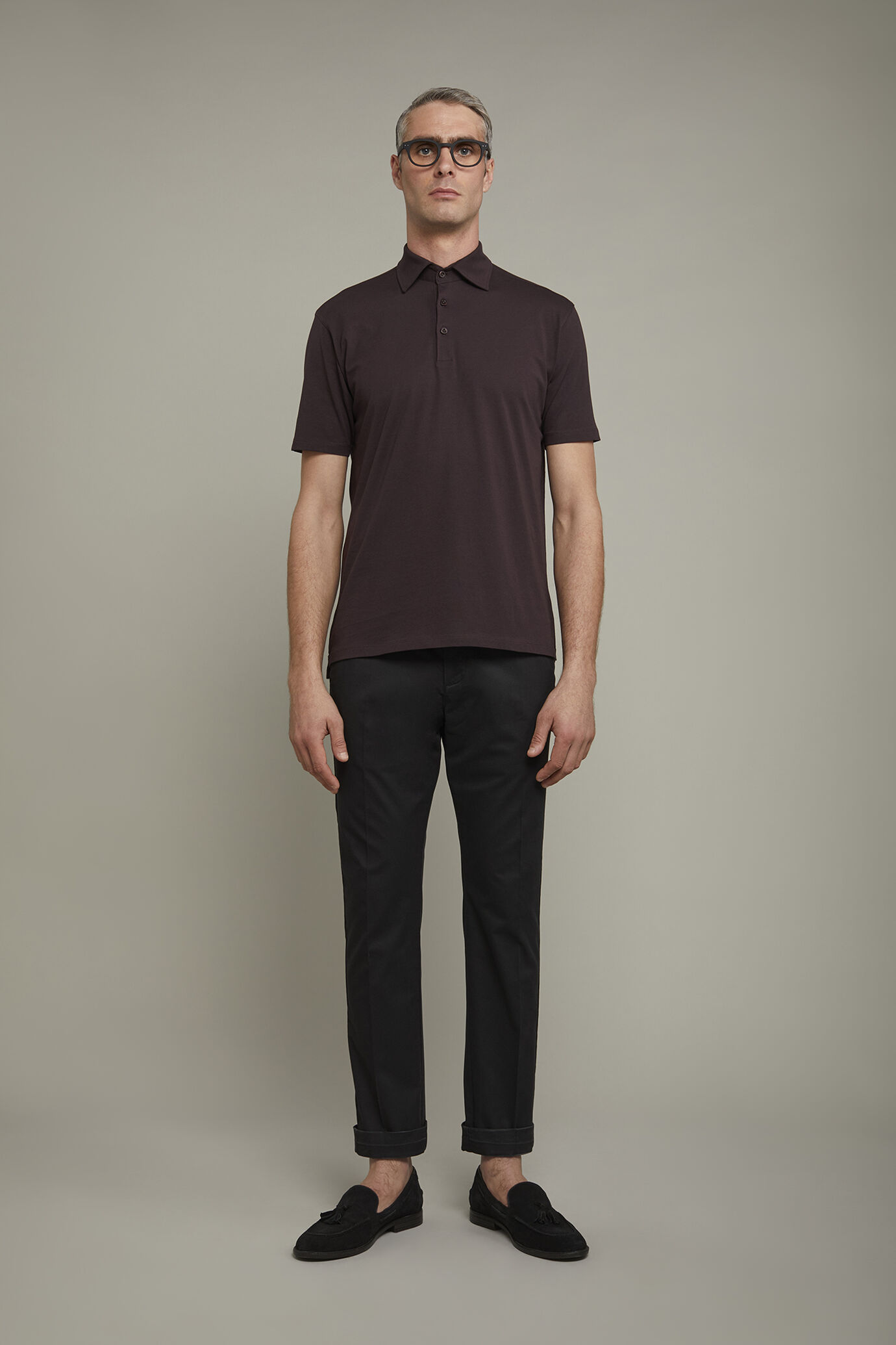 Men's chino trousers classic twill construction perfect fit image number 2