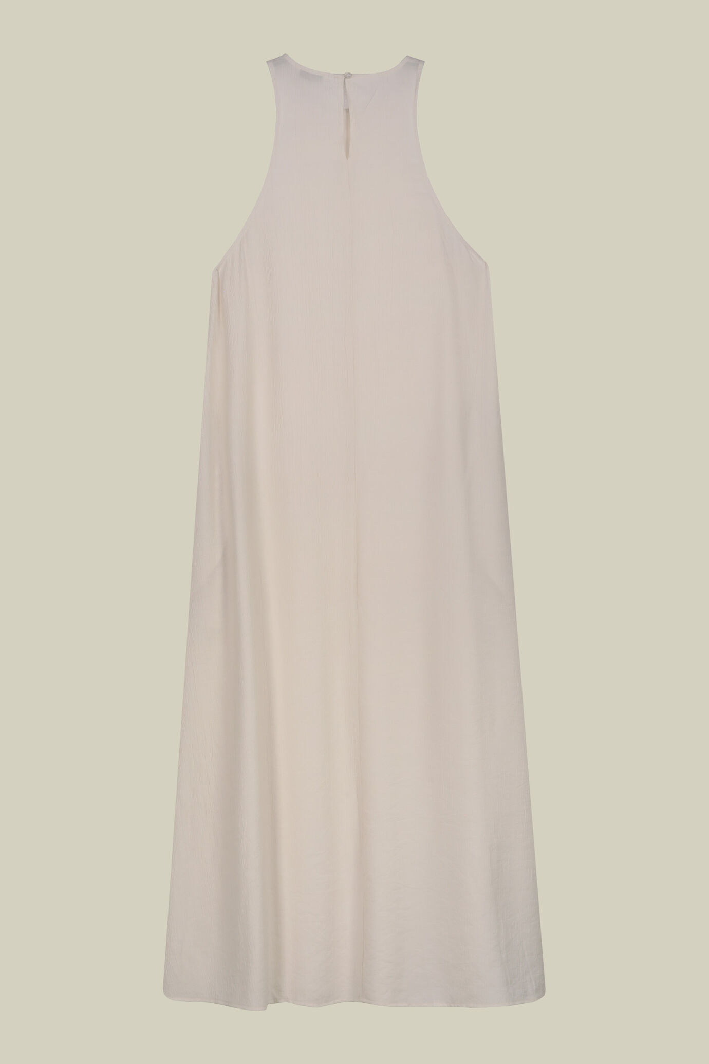 Langes Damenkleid aus leichtem Stoff mit tiefem Rundhalsausschnitt image number 6