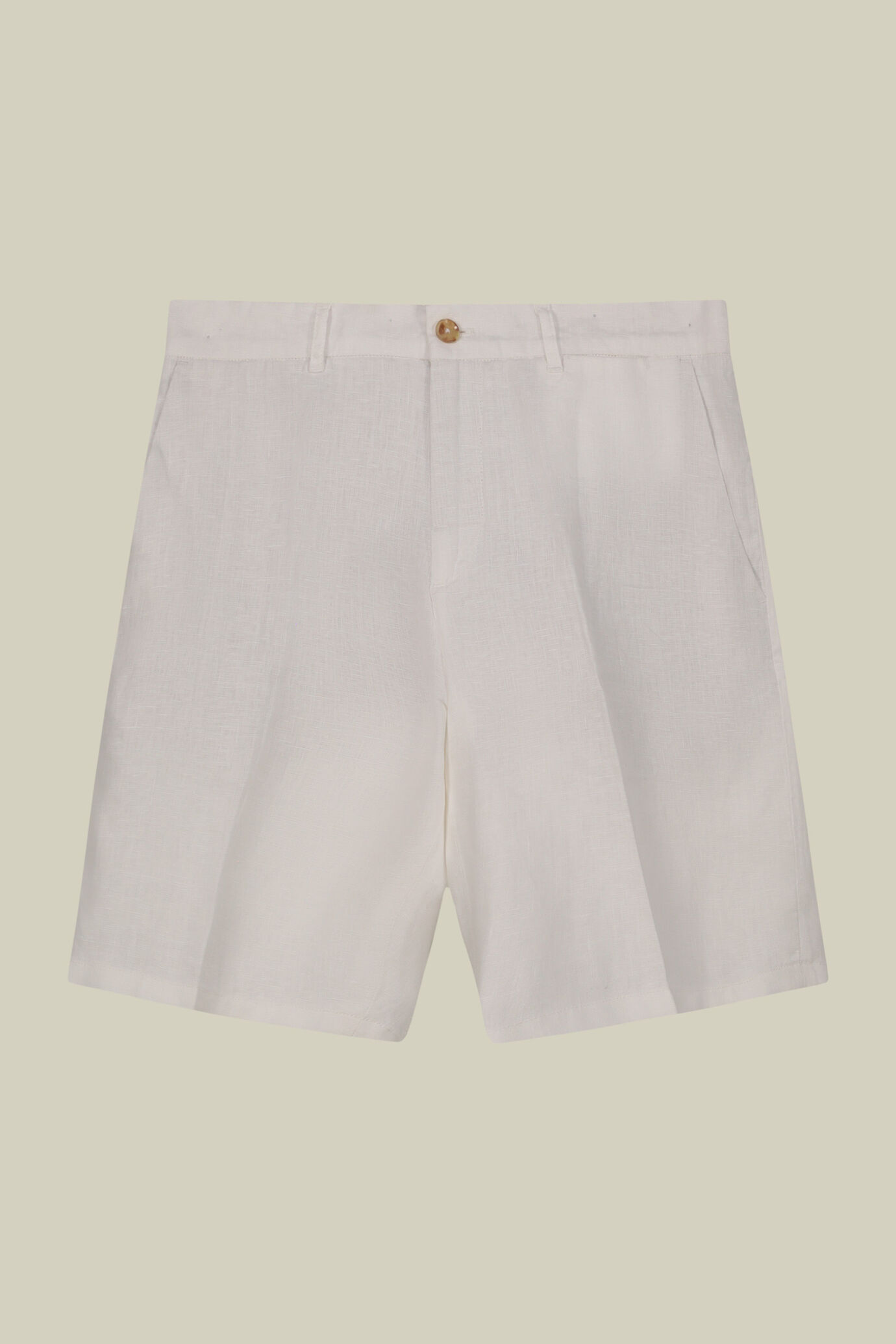Men's 100% linen Bermuda shorts, regular fit image number 4