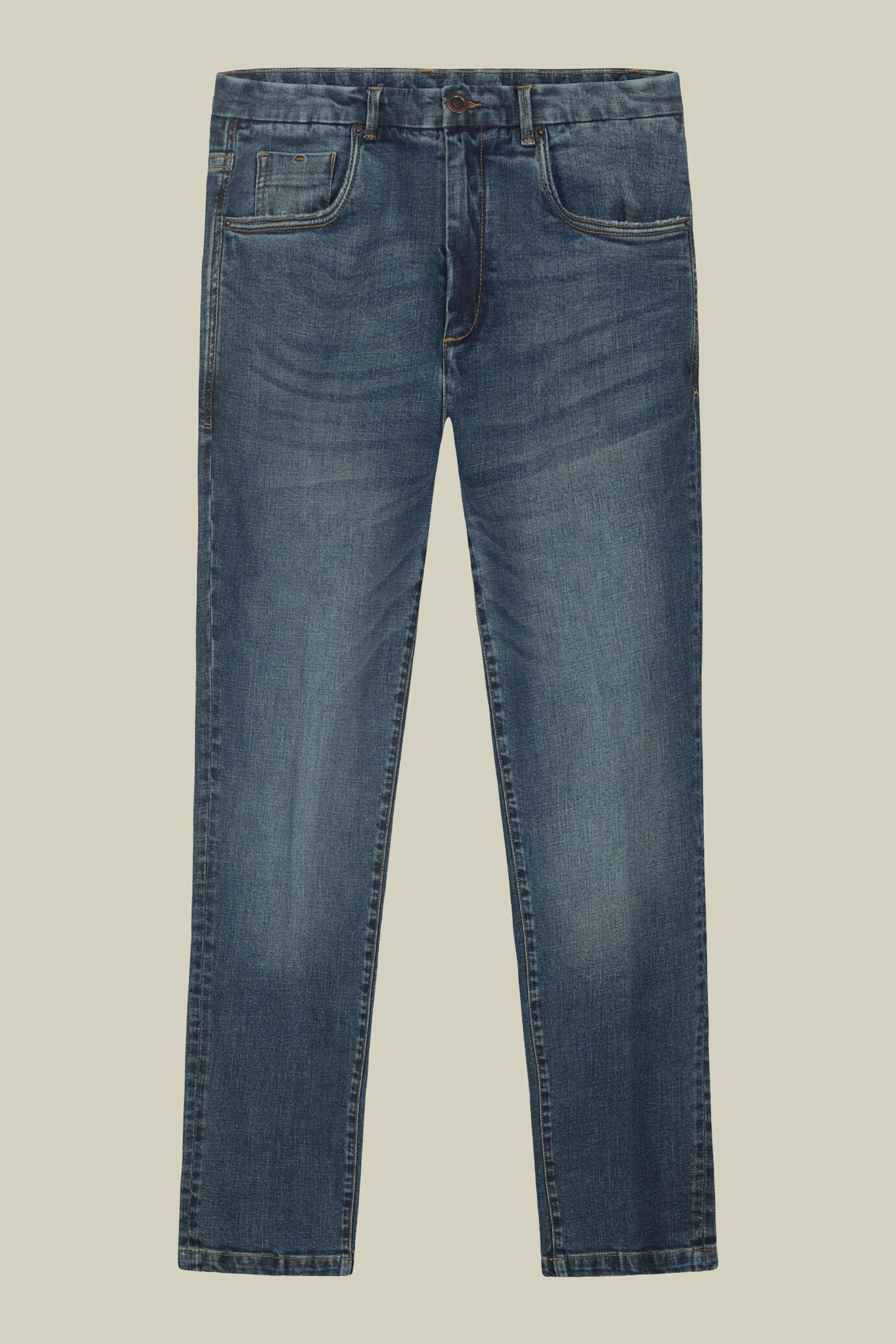 Jean 5 poches bleu denim pour homme image number 4