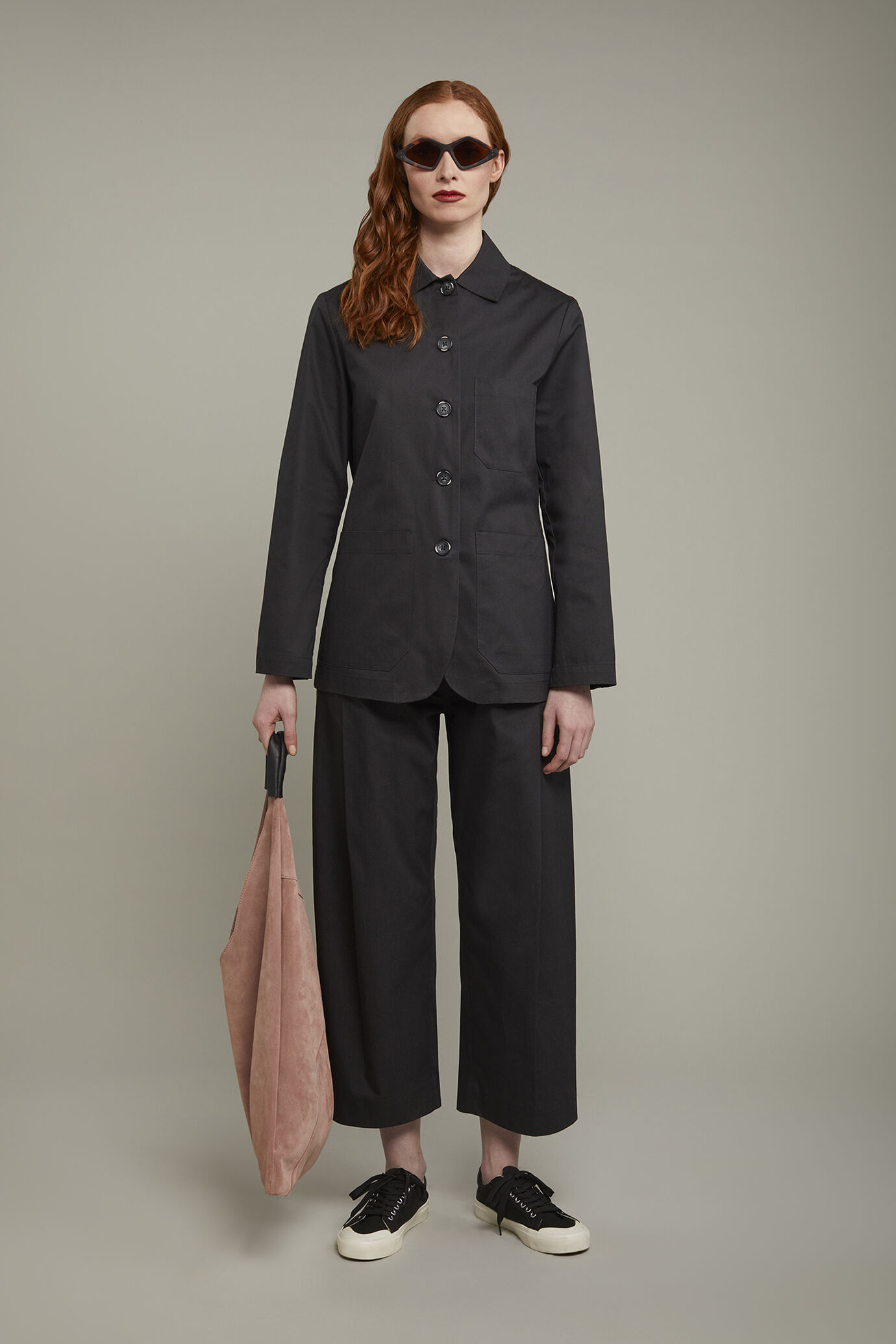 Women’s blazer 100% cotton with patch pockets regular fit image number 0