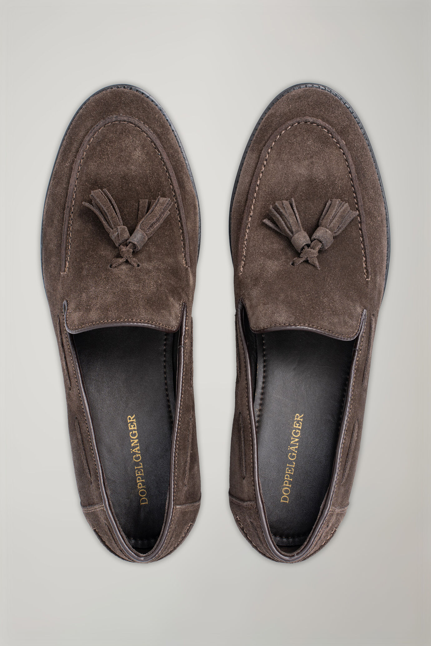 Men's moccasin in genuine suede leather image number 3