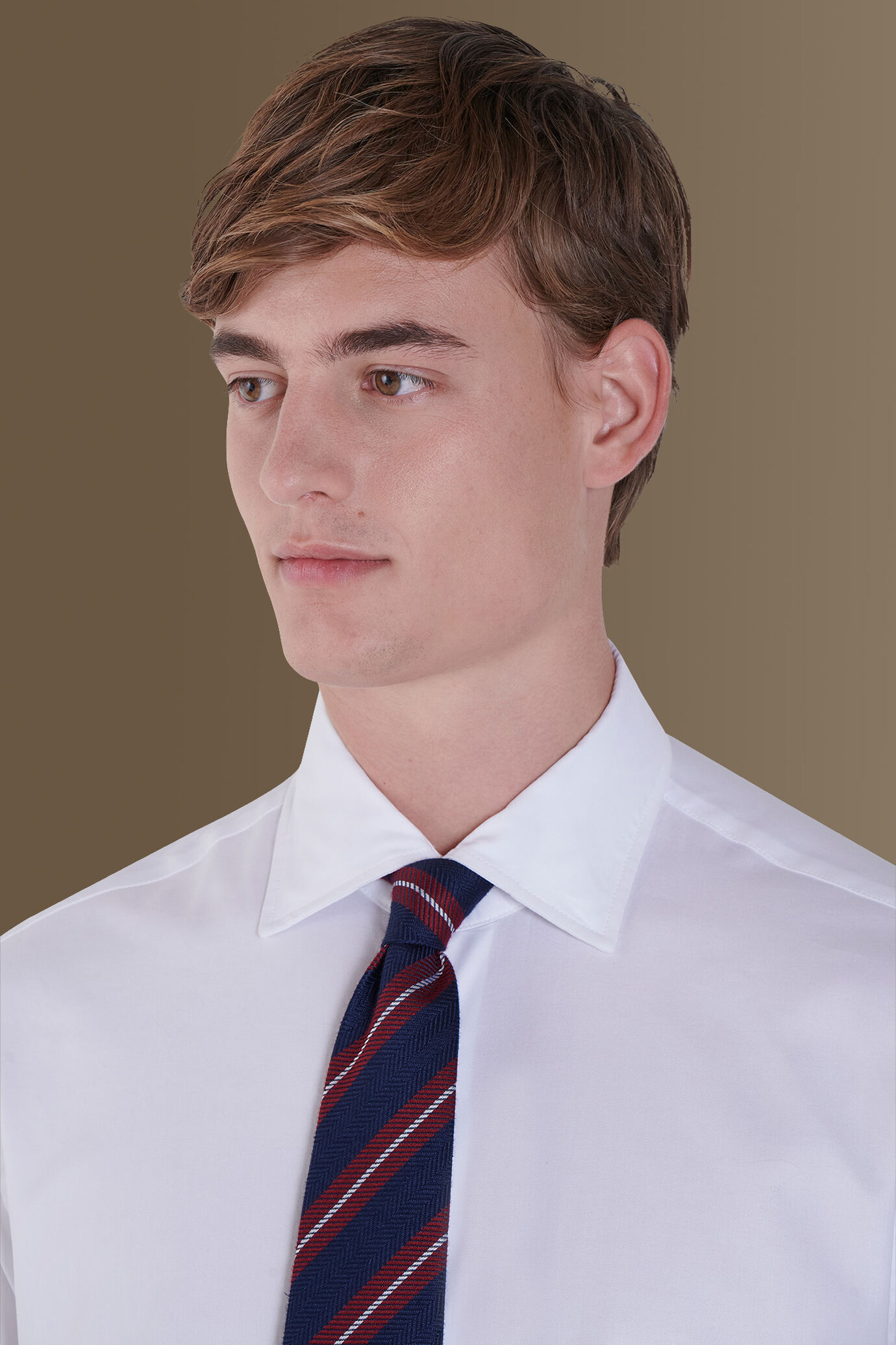 Camicia classica lavata uomo 100% cotone collo francese tessuto pinpoint image number 1