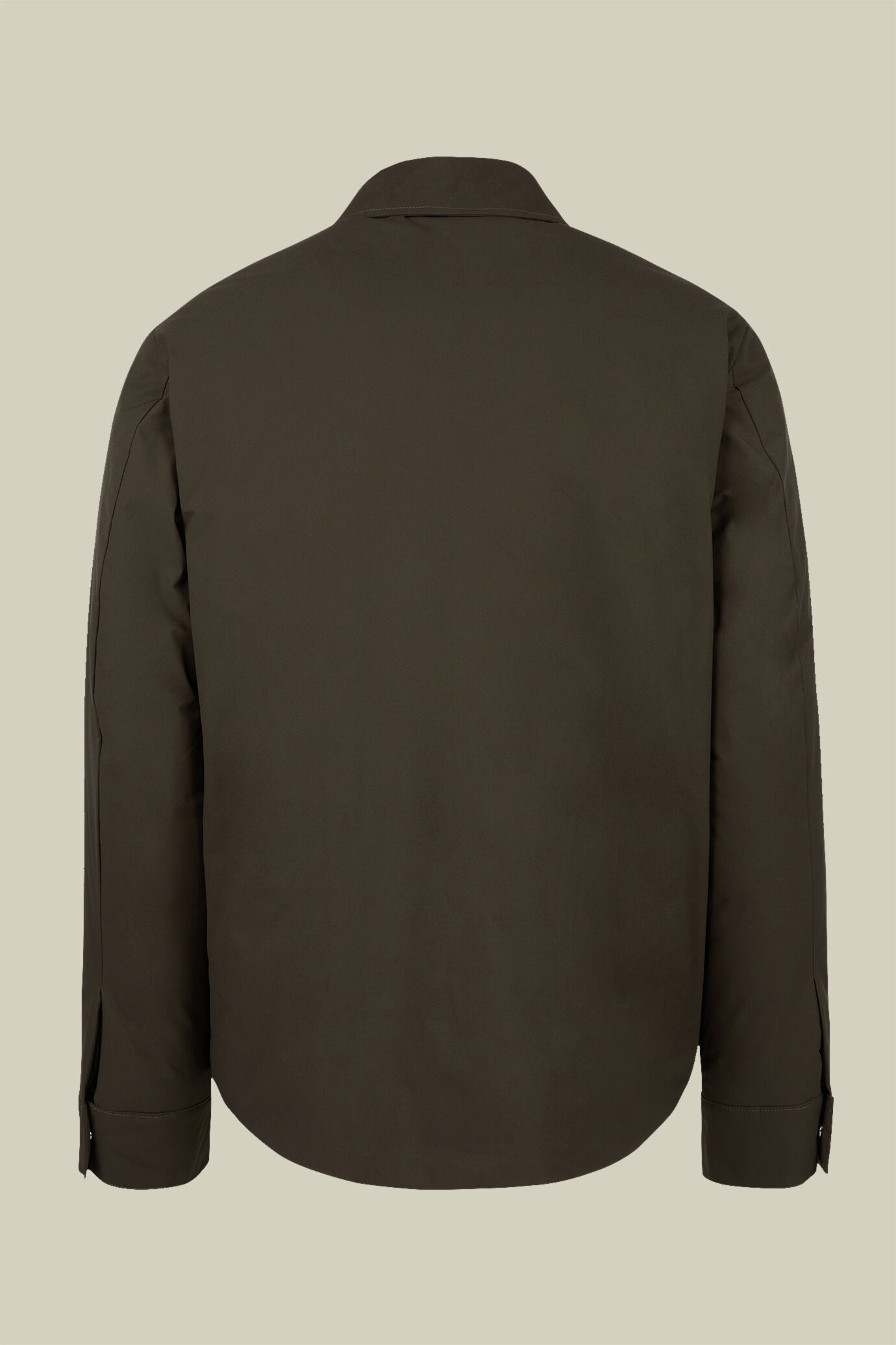 Giacca imbottita uomo in tessuto tecnico stretch con collo camicia regular fit image number 1