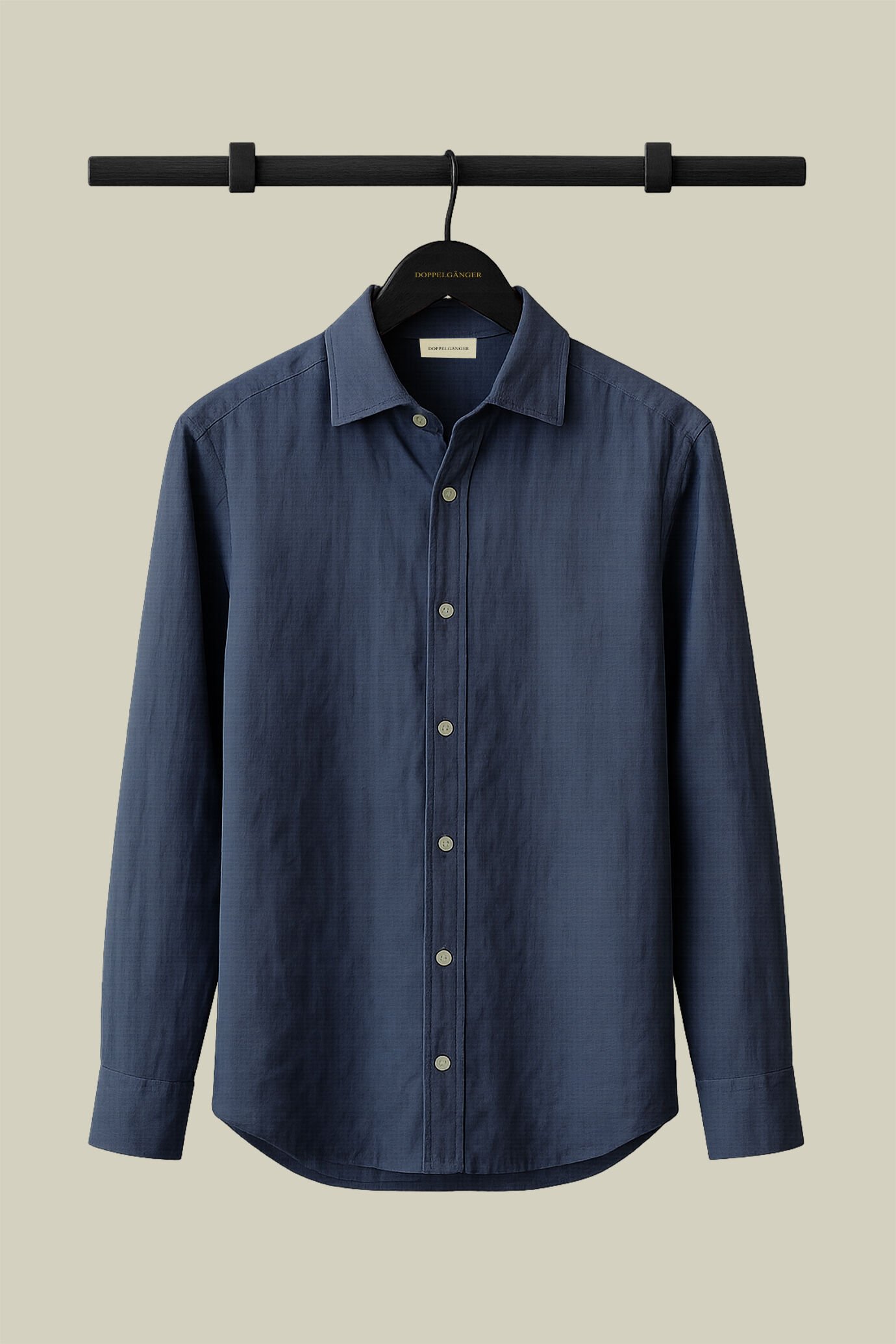 Chemise décontractée homme à col classique, 100% lin