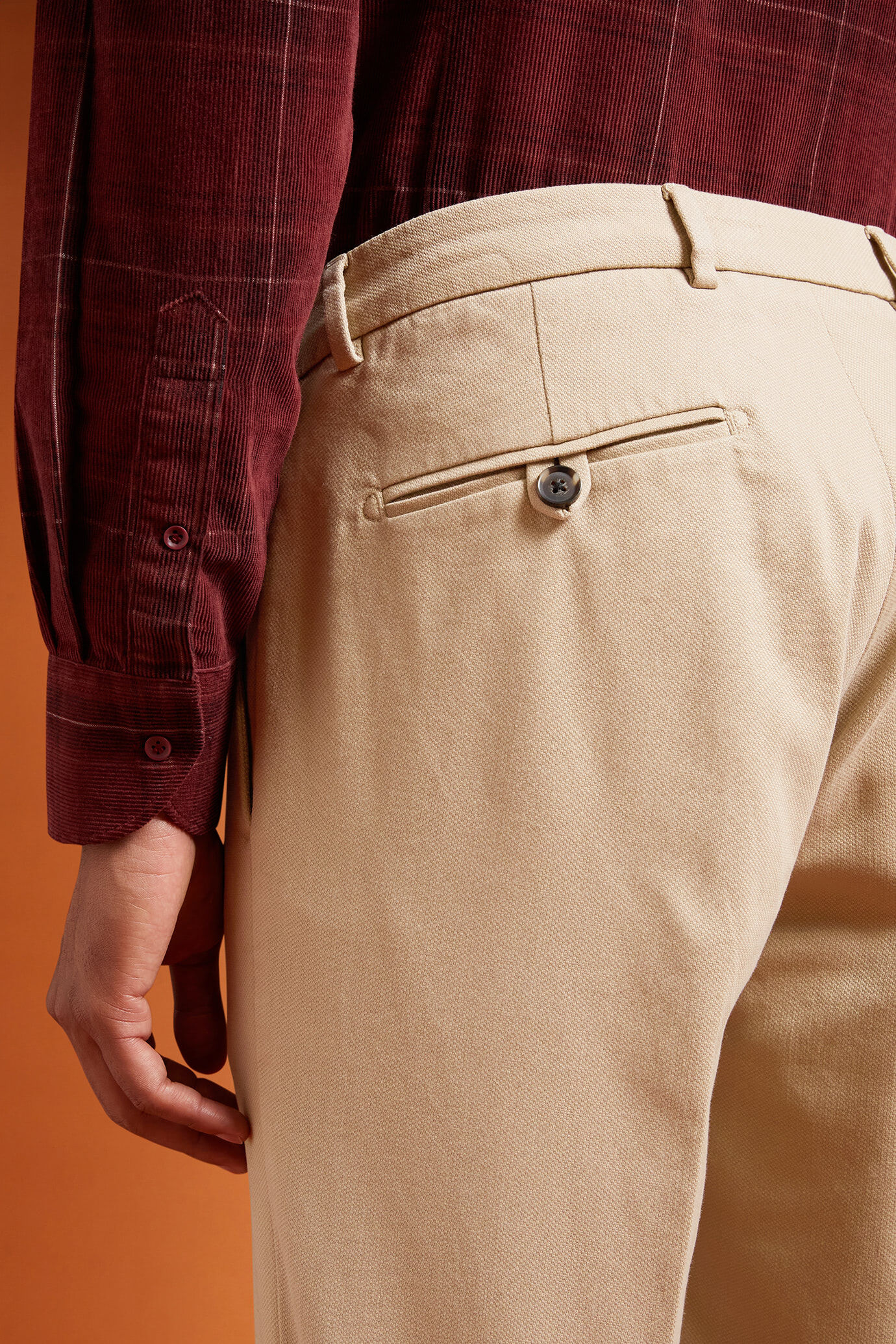 Pantalone classico uomo costruzione a nido d'ape regular fit image number 3