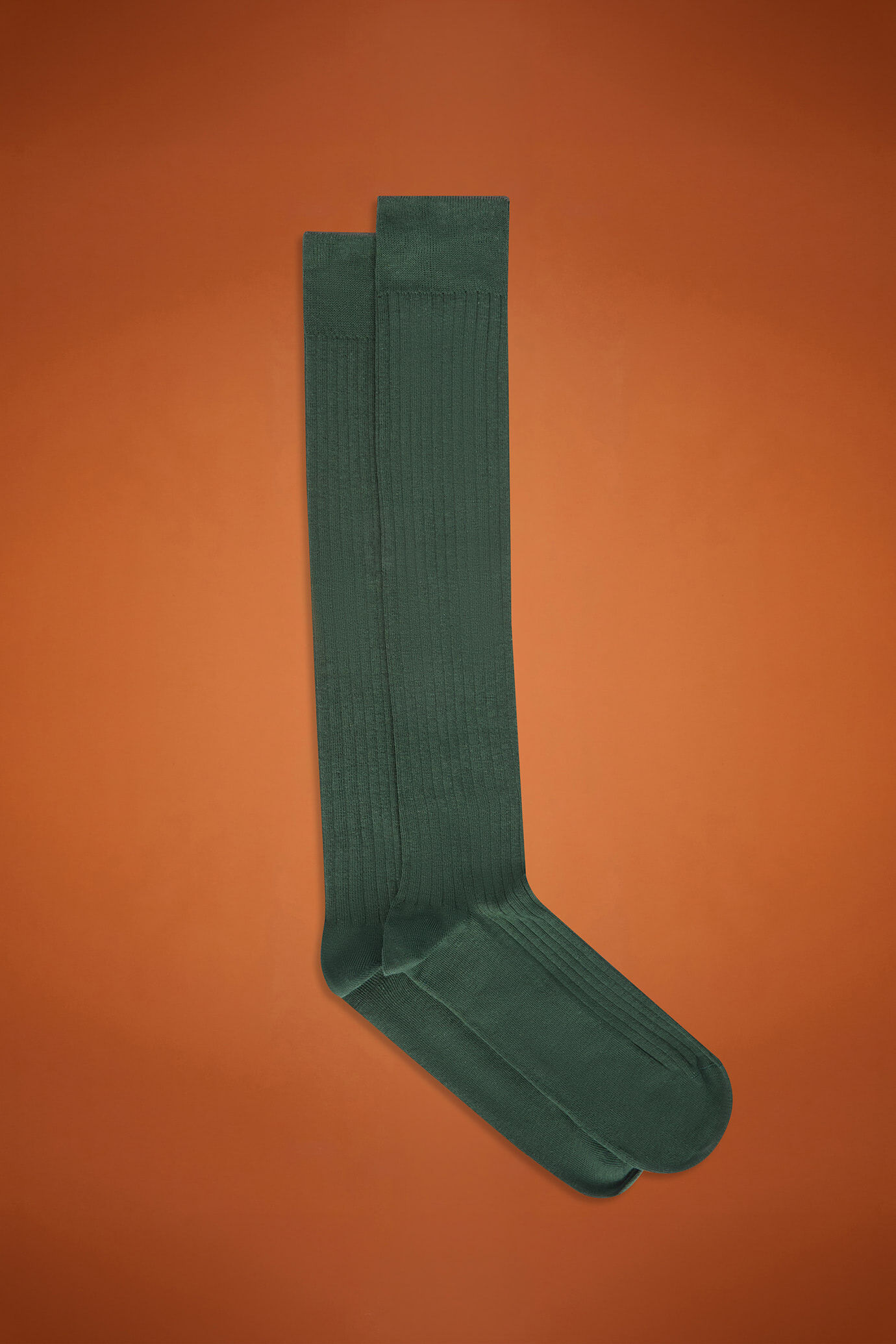 Lange Herrensocken aus einfarbigem Maschenstrick, hergestellt in Italien image number 0