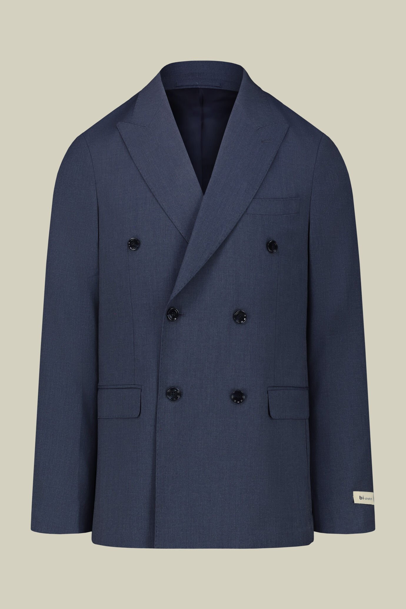 Abito uomo doppiopetto Bi-Stretch no stiro regular fit