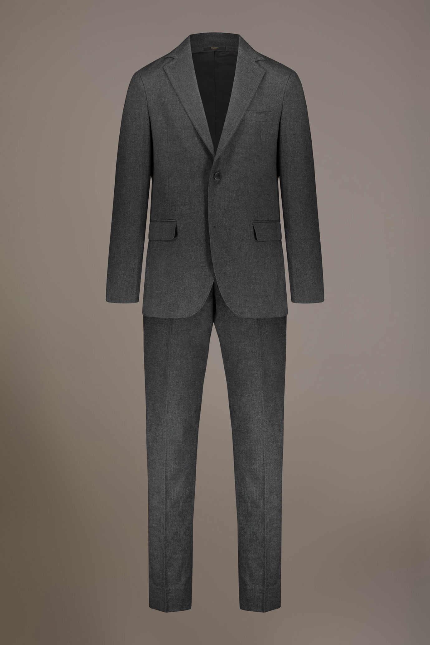 Abito monopetto regular fit tessuto misto cotone stretch image number 9