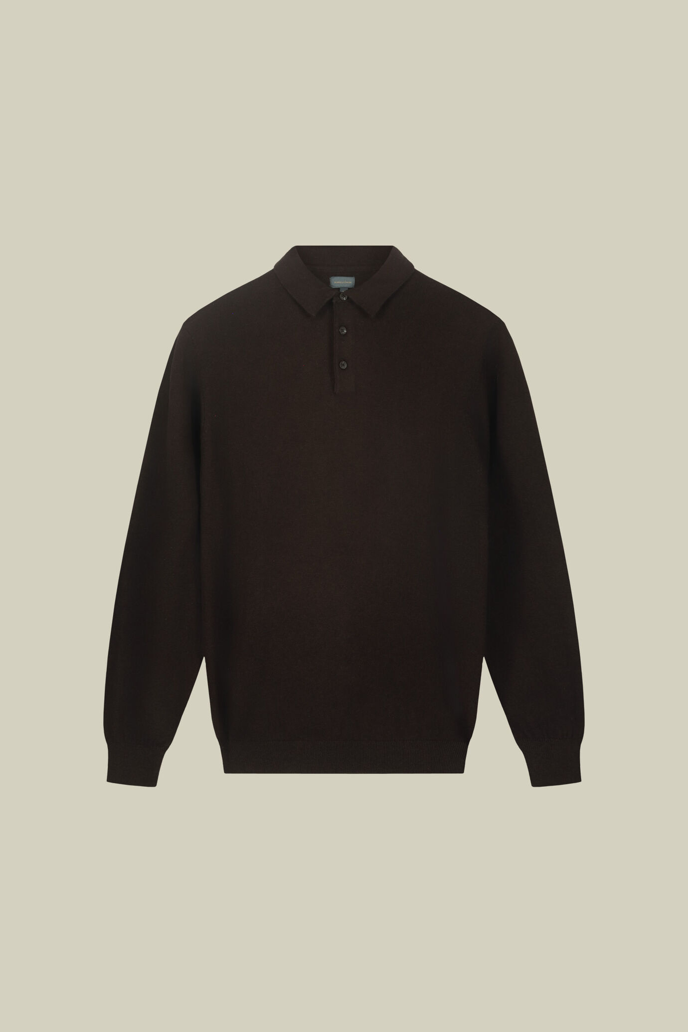 Polo uomo in maglia misto lana e cotone regular fit