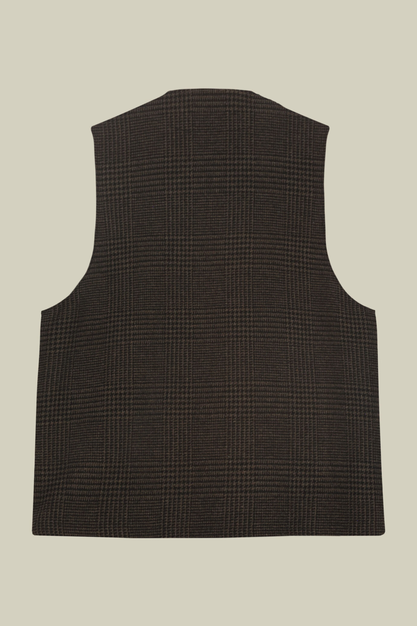 Gilet uomo monopetto con scollo a v disegno principe di galles Wool Blend Made in Italy image number 5