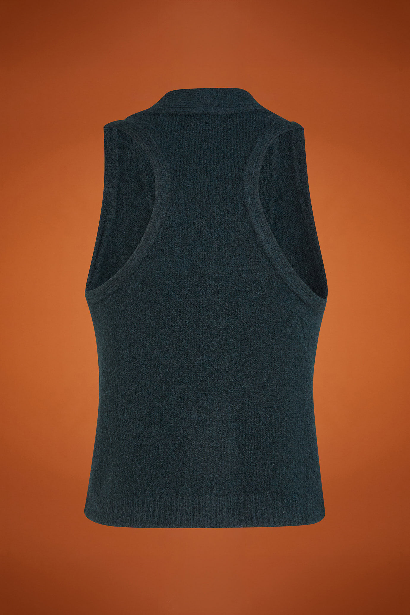 Gilet pour femme en maille, col en V, coupe classique image number 5