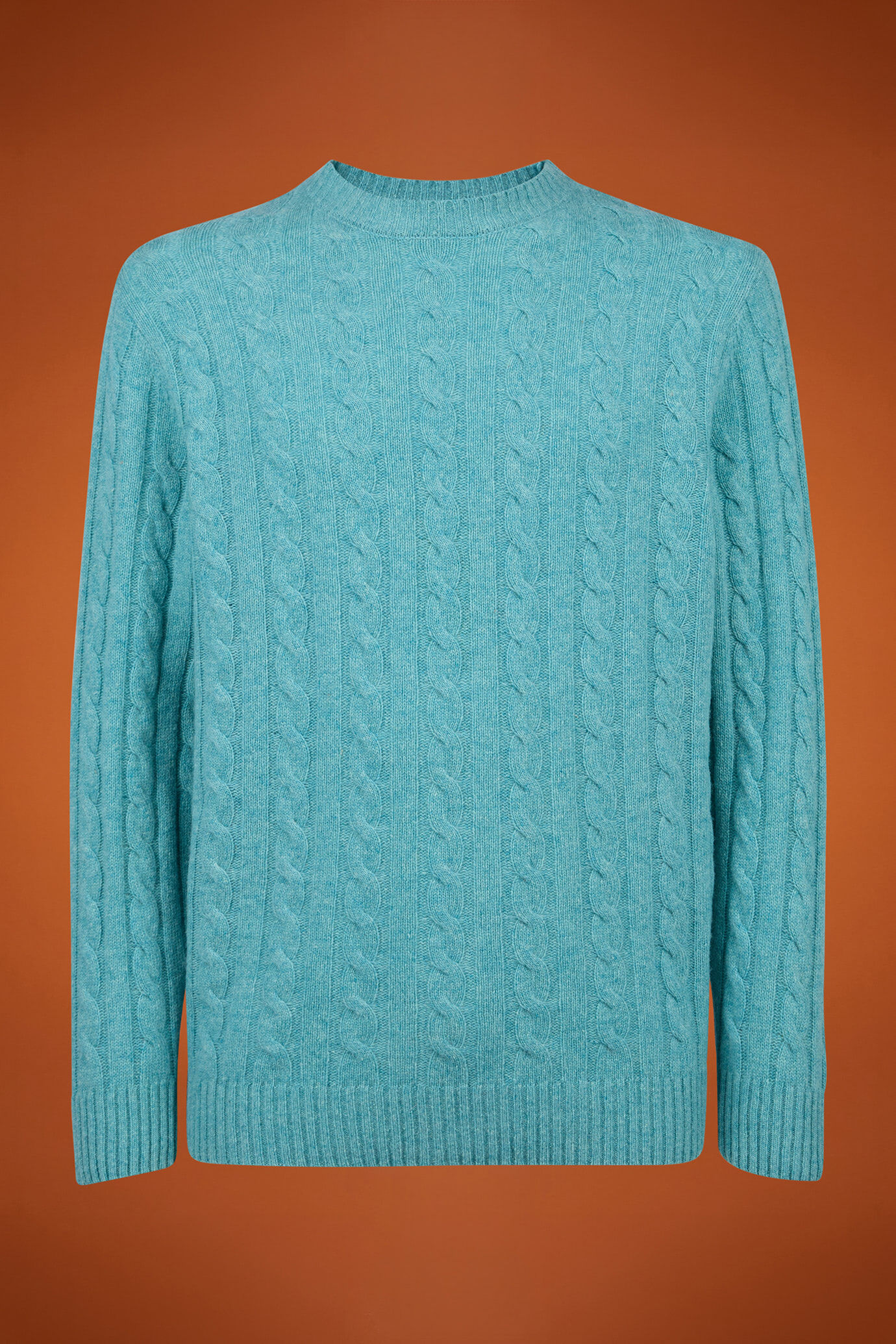 Herren-Rundhalspullover aus Lammwolle in normaler Passform image number 4