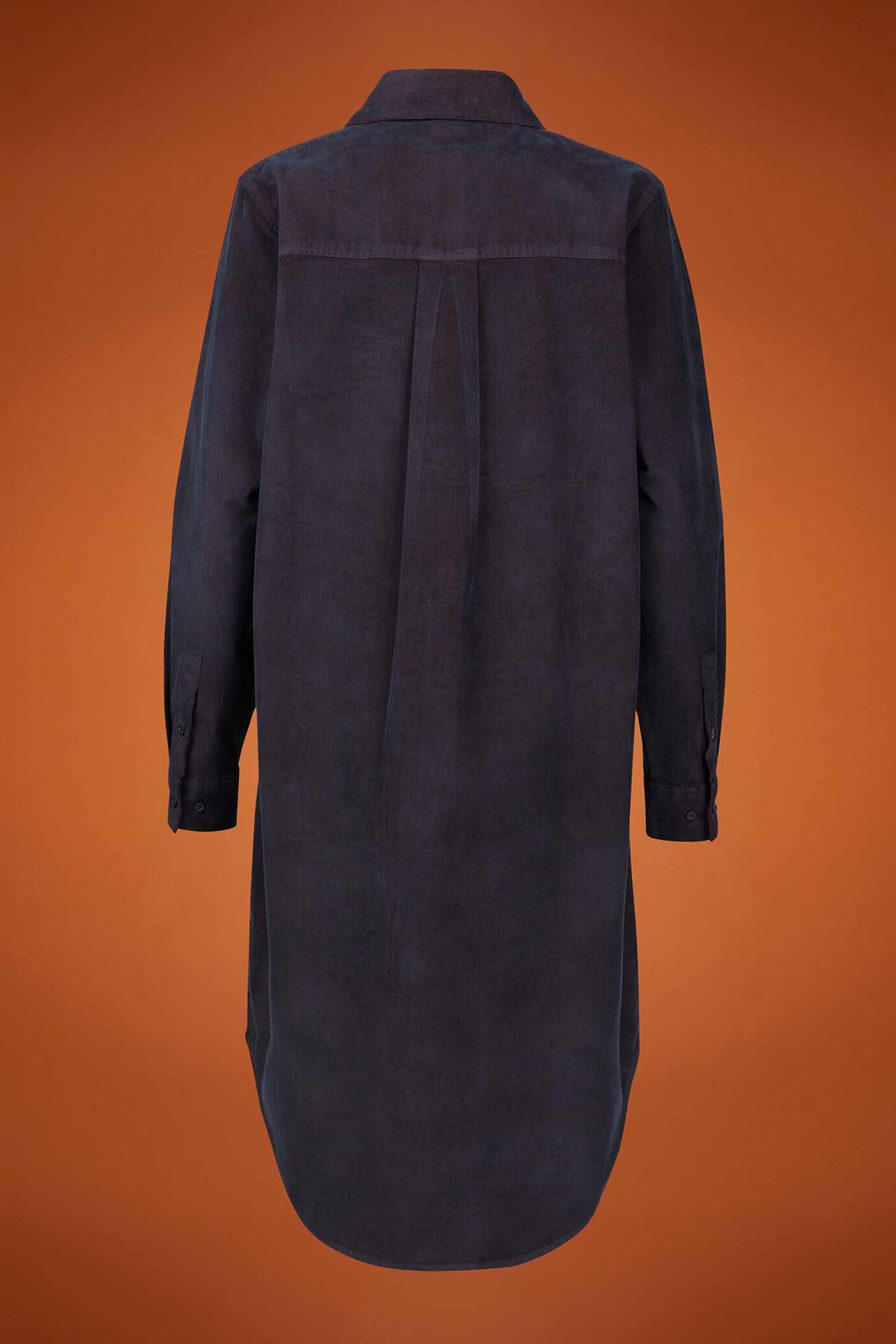 Abito donna chemisier in velluto 1000 righe regular fit image number 5