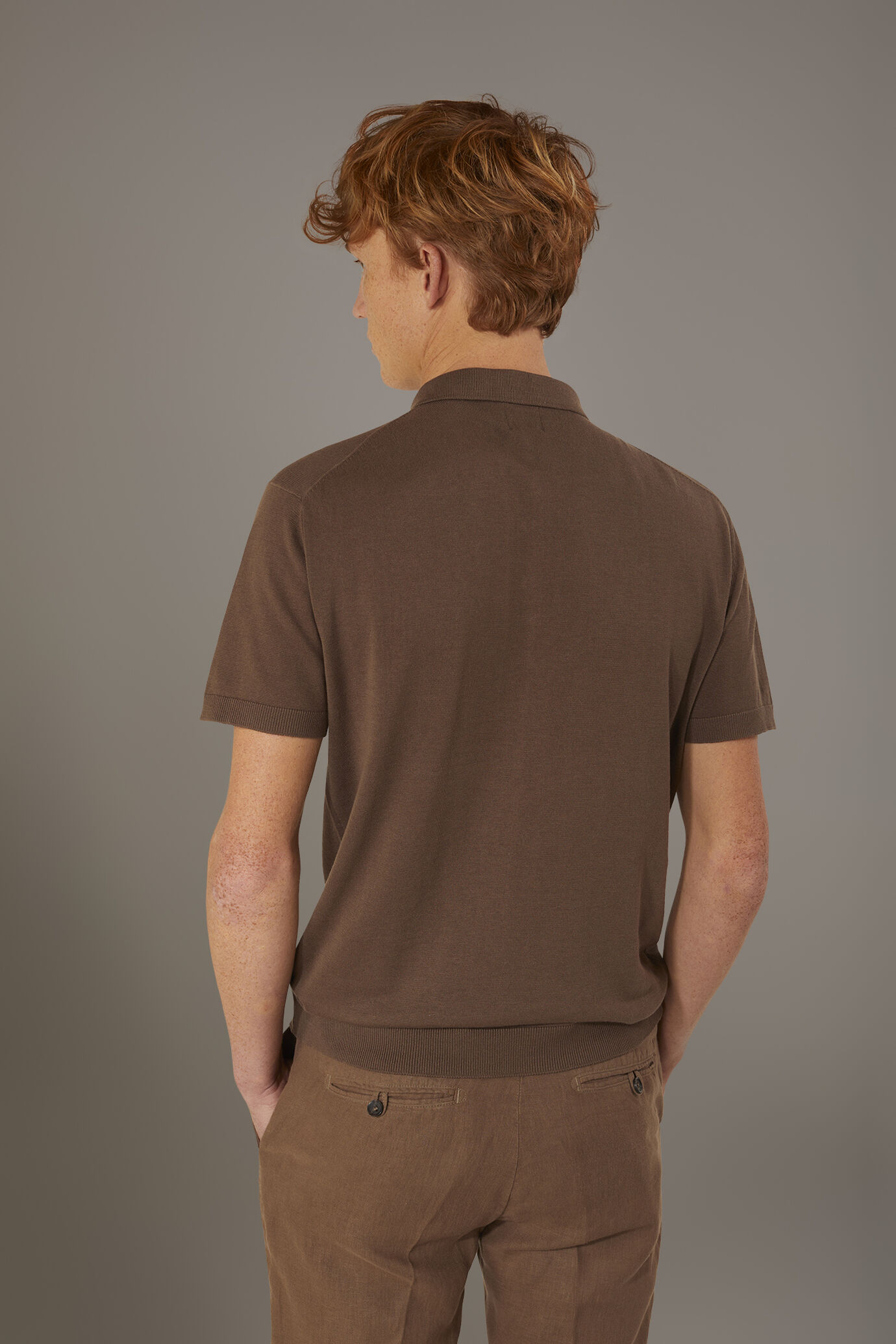 Kurzarm-Poloshirt aus 100% Baumwollstrick image number 2