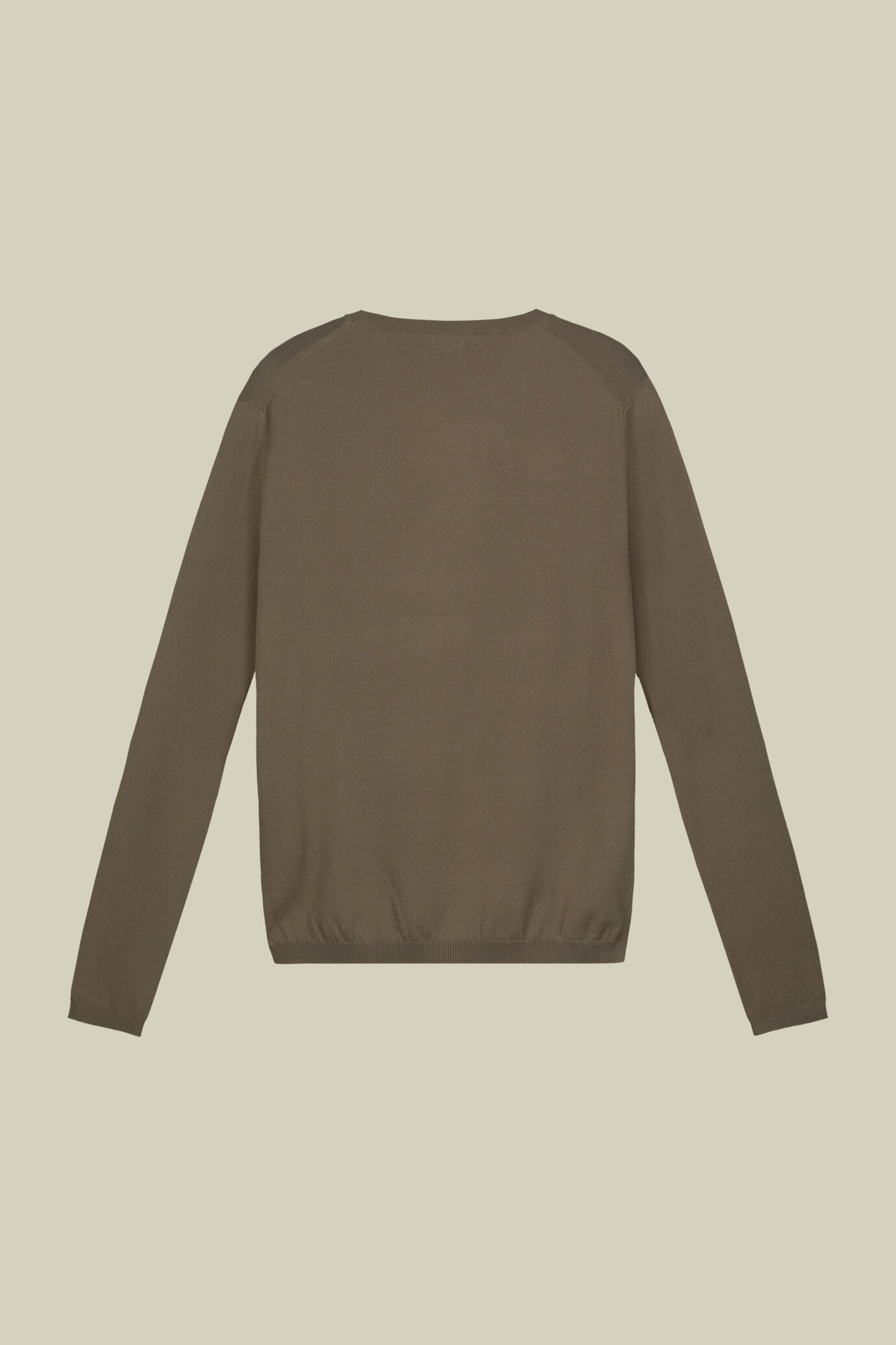 Langärmeliger Damen-Pullover mit Rundhalsausschnitt