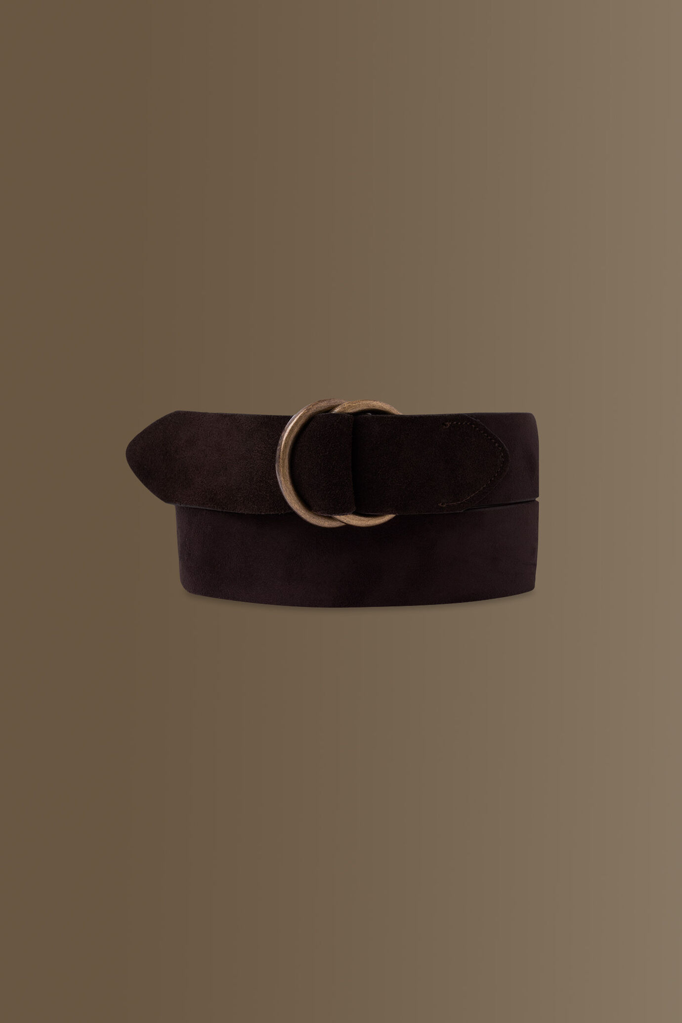 Adjustable belt combined leather suede image number 0