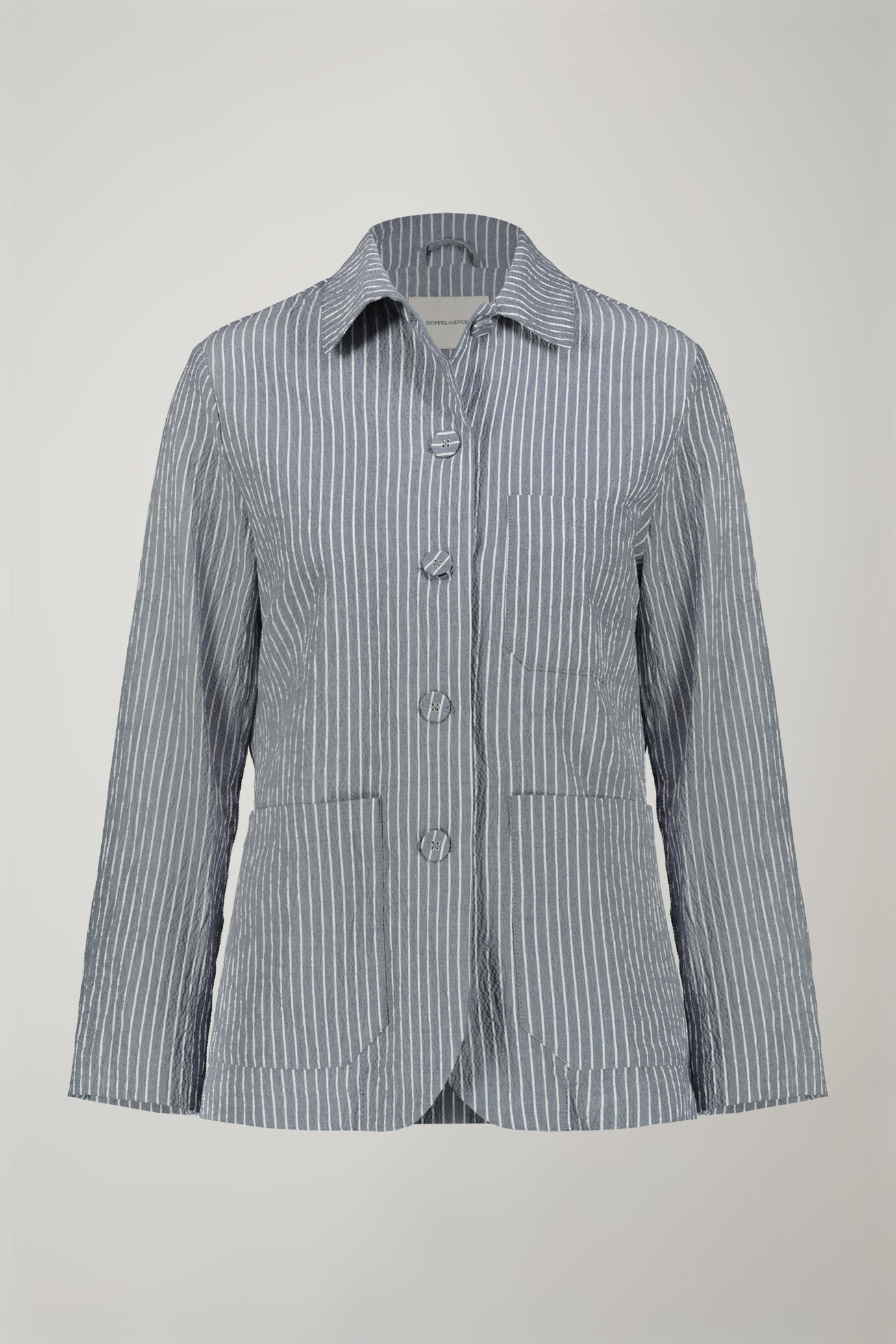 Damenblazer mit Nadelstreifen aus Stretch-Baumwolle in normaler Passform image number 4